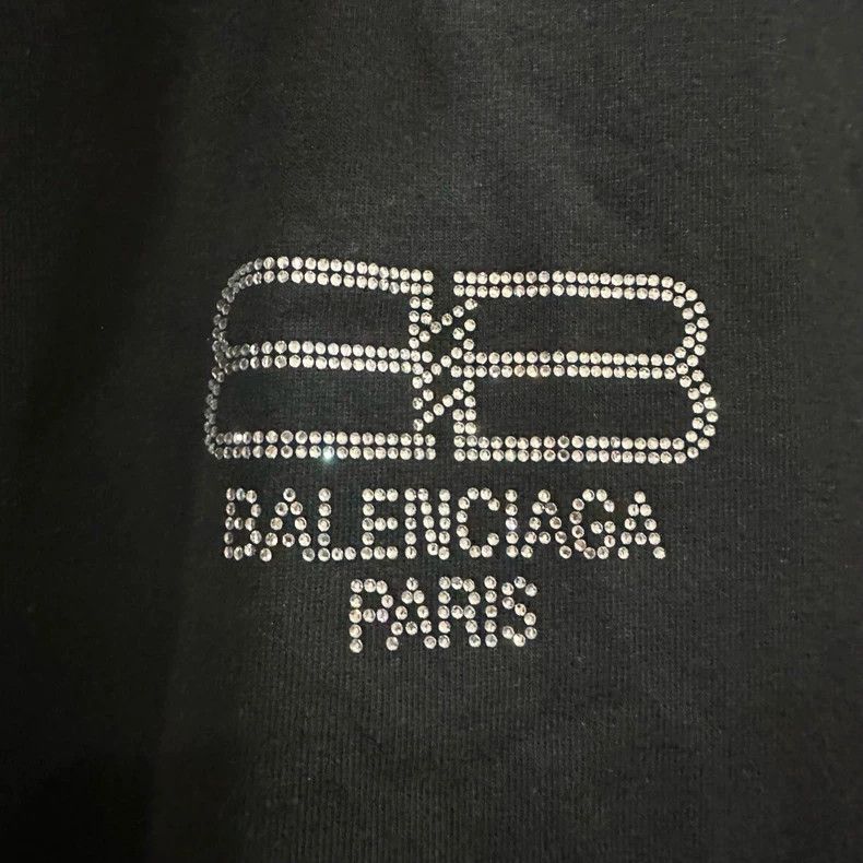 Balenciaga Balenciaga Black rhinestone double B letter logo short sle Size US XS / EU 42 / 0 - 5 Thumbnail