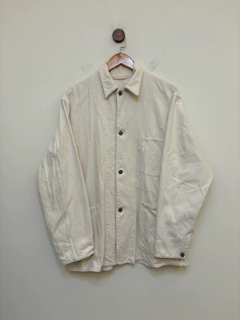 Comoli Comoli White Wrinkled Fabric Jacket-2507 Size US L / EU 52-54 / 3 - 1 Thumbnail
