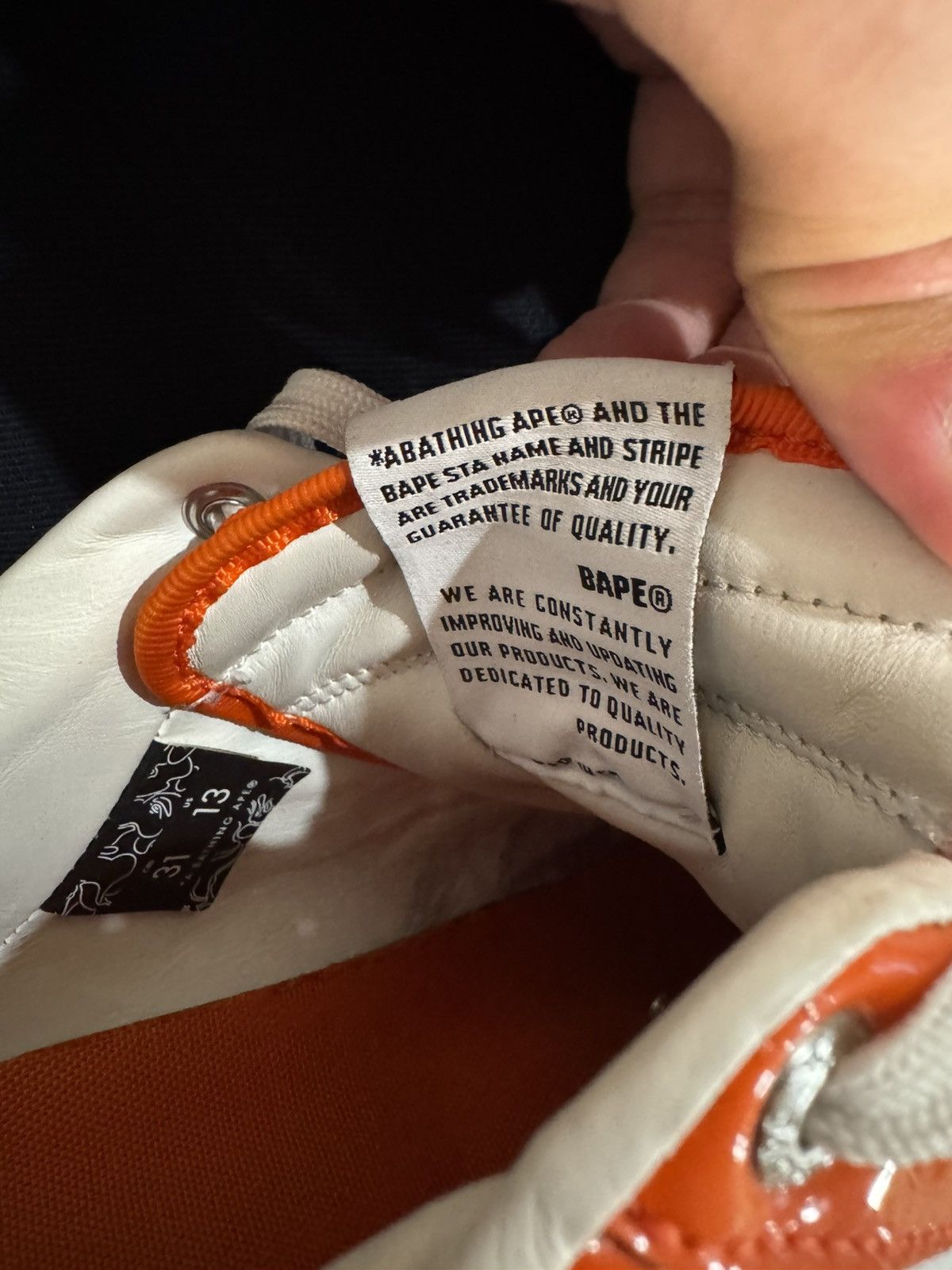 Bape Bapestas Orange Size US 13 / EU 46 - 7 Thumbnail