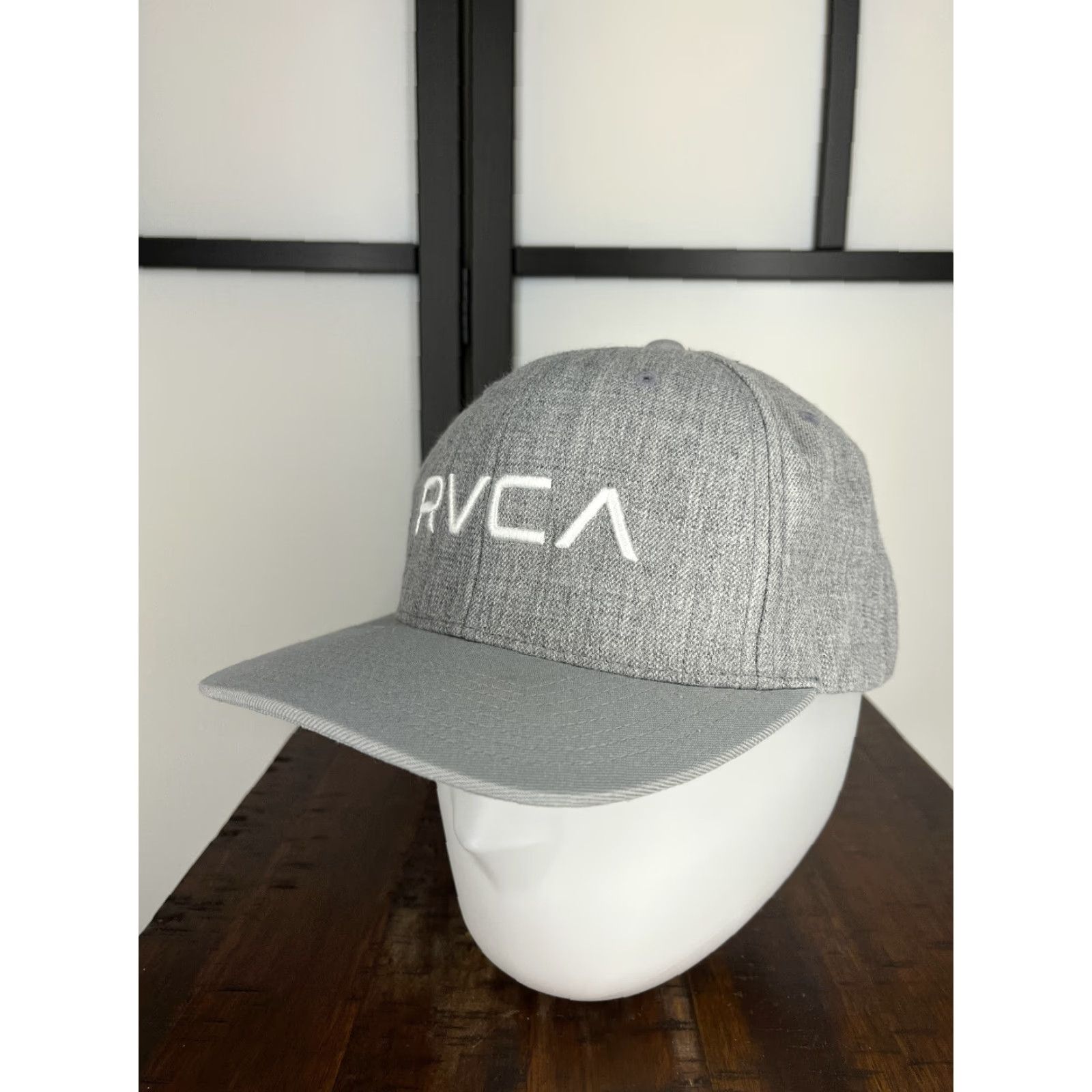RVCA RVCA Hat Cap Snap Back Adult One Size Gray Embroidered Acrylic Wool Blend Twill Skate Beach Outdoor Men Mens Cap Hat Size ONE SIZE - 4 Thumbnail