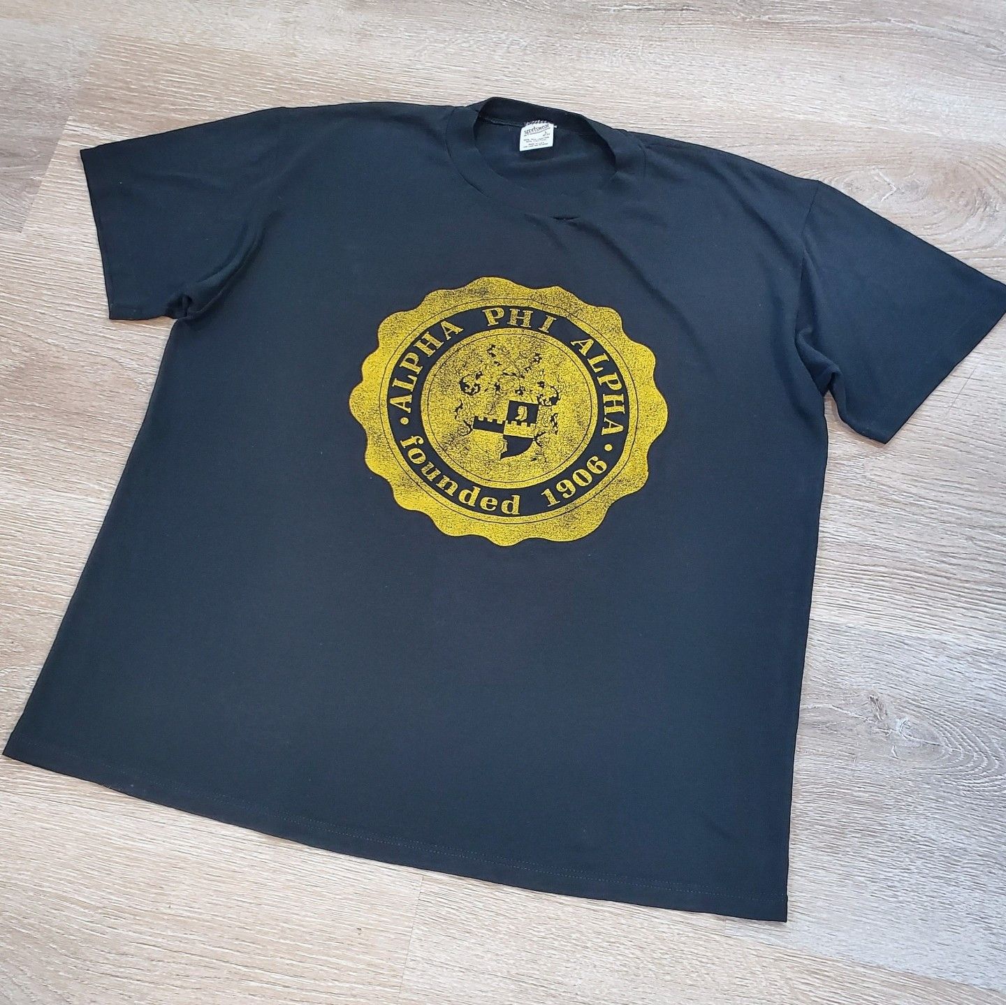 Vintage Rare Vtg 70s/80s Alpha Phi Alpha Single-Stitch Tee Size US L / EU 52-54 / 3 - 4 Thumbnail