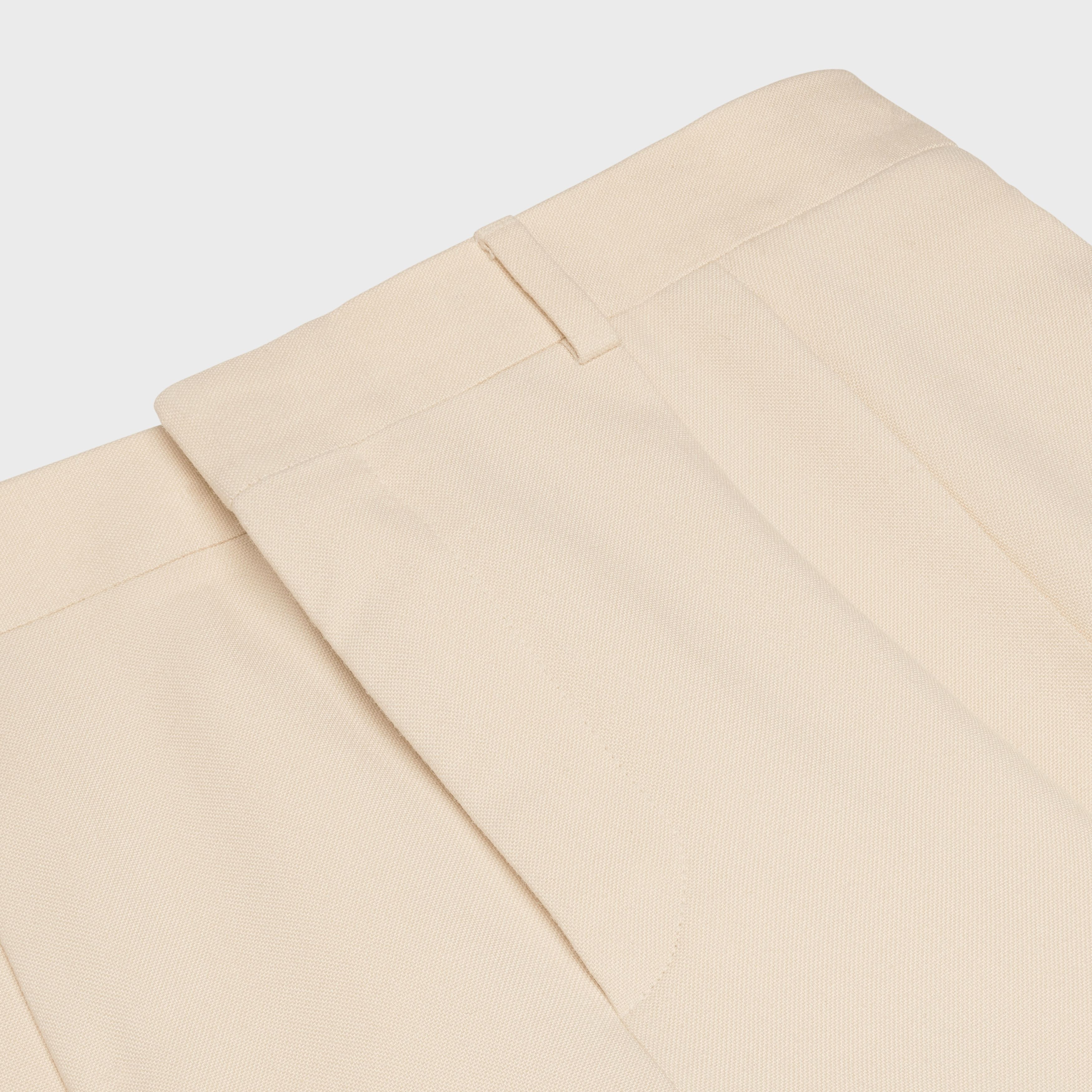 Celine o1w1db11124 Silk Panama Jude Pant in Cream Size 26" / US 2 / IT 38 - 3 Thumbnail