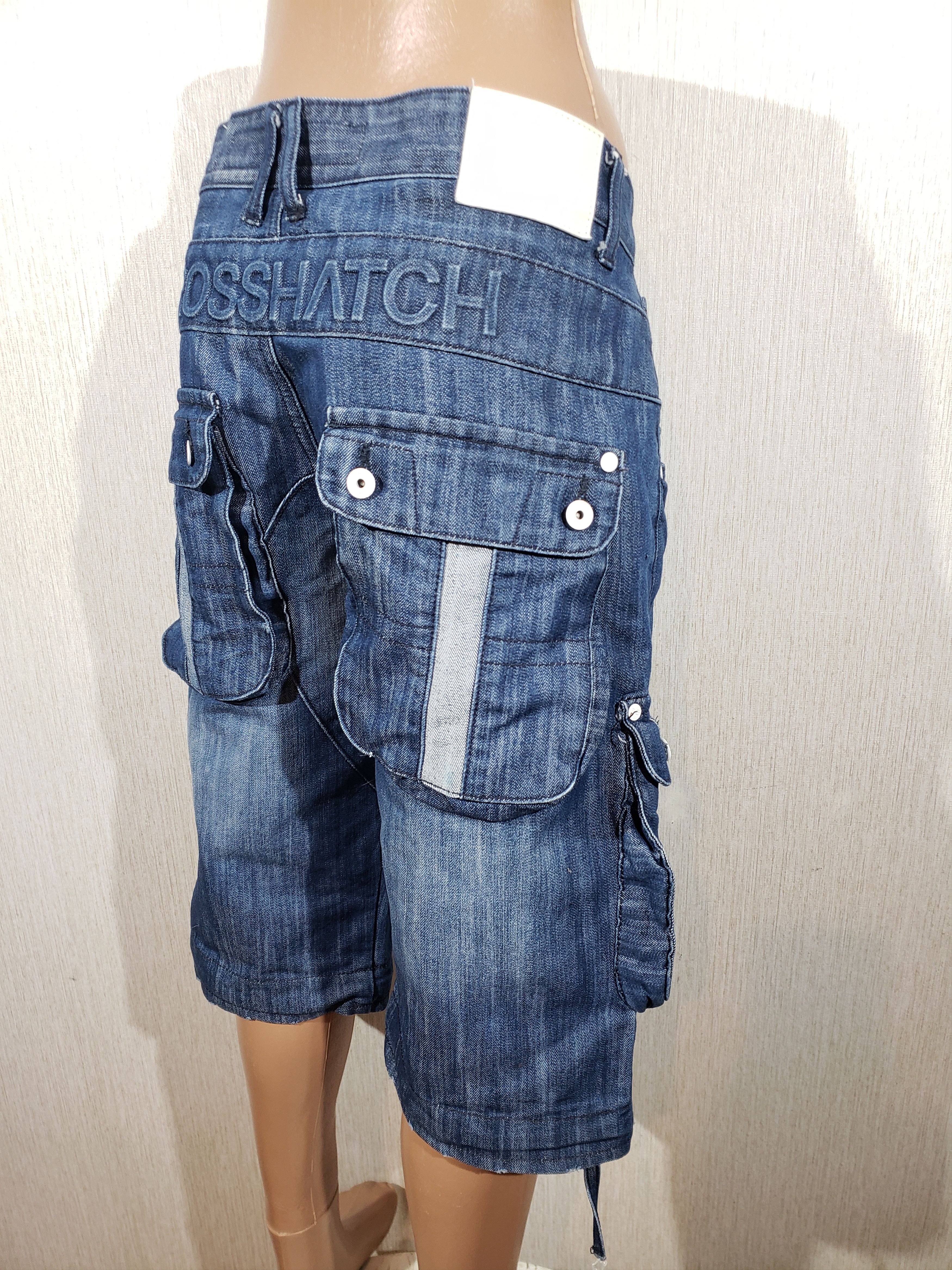 Designer × Jean Men's blue denim shorts with pockets. Size US 36 / EU 52 - 5 Thumbnail