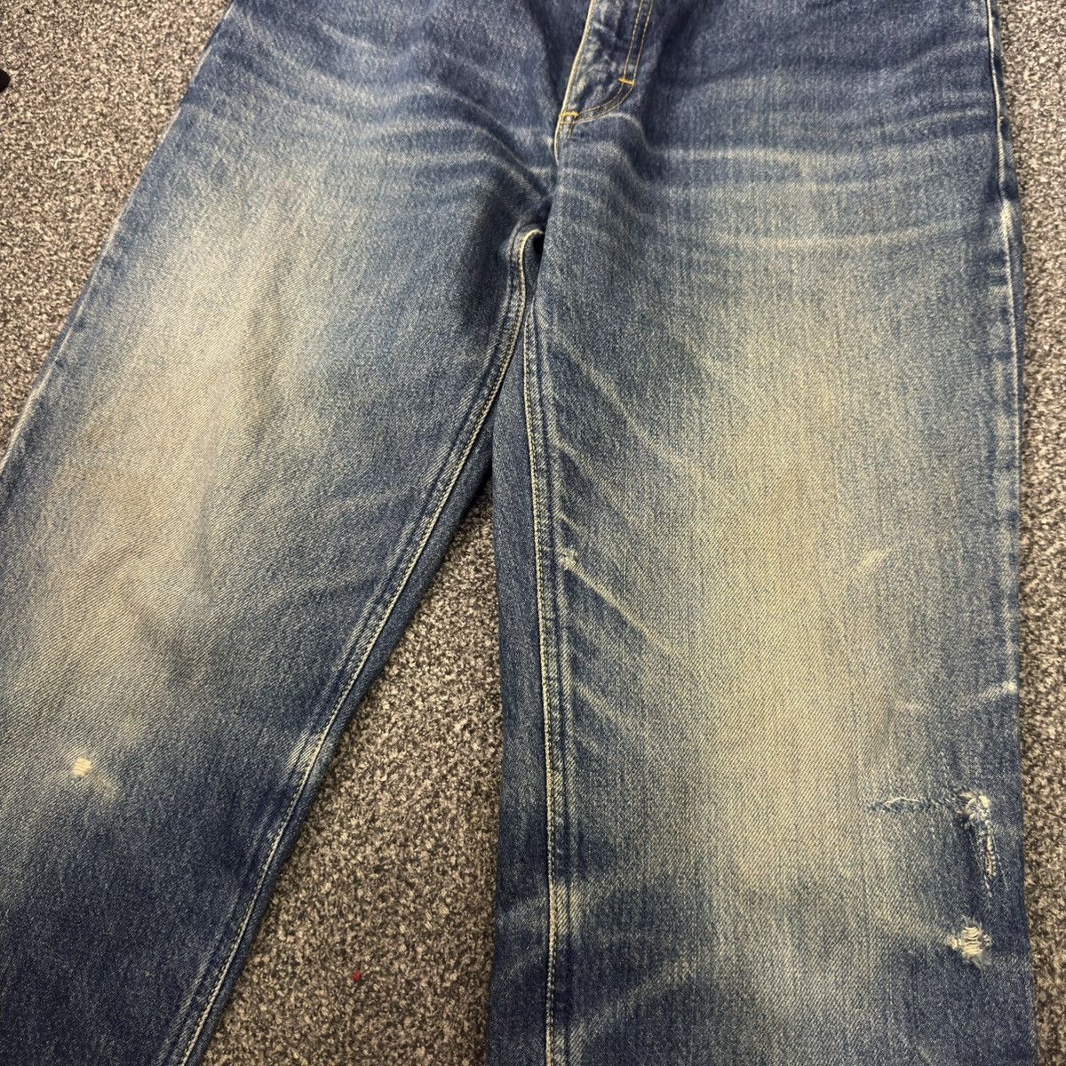Denim & Co. 🔥🇯🇵 Vintage 90s Lee Distressed Faded Blue Wash Denim W32 Size US 32 / EU 48 - 4 Thumbnail