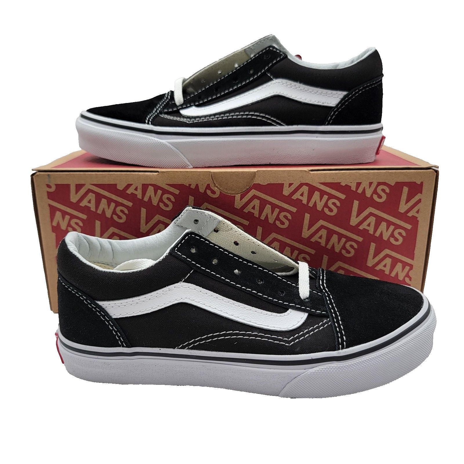 Vans Vans Old Skool Shoes Kids Size 2.5 Classic Skate Black/White Size US 4 / IT 34 - 1 Thumbnail