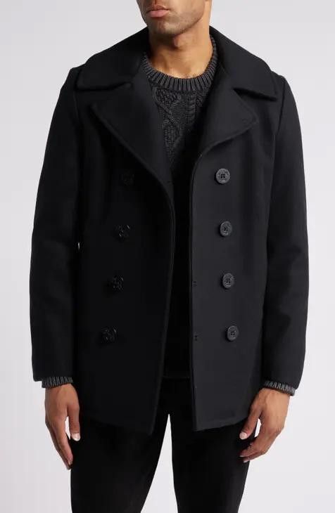 Schott Vintage Schoot Made In USA Peacoat Jacket Size US M / EU 48-50 / 2 - 1 Thumbnail