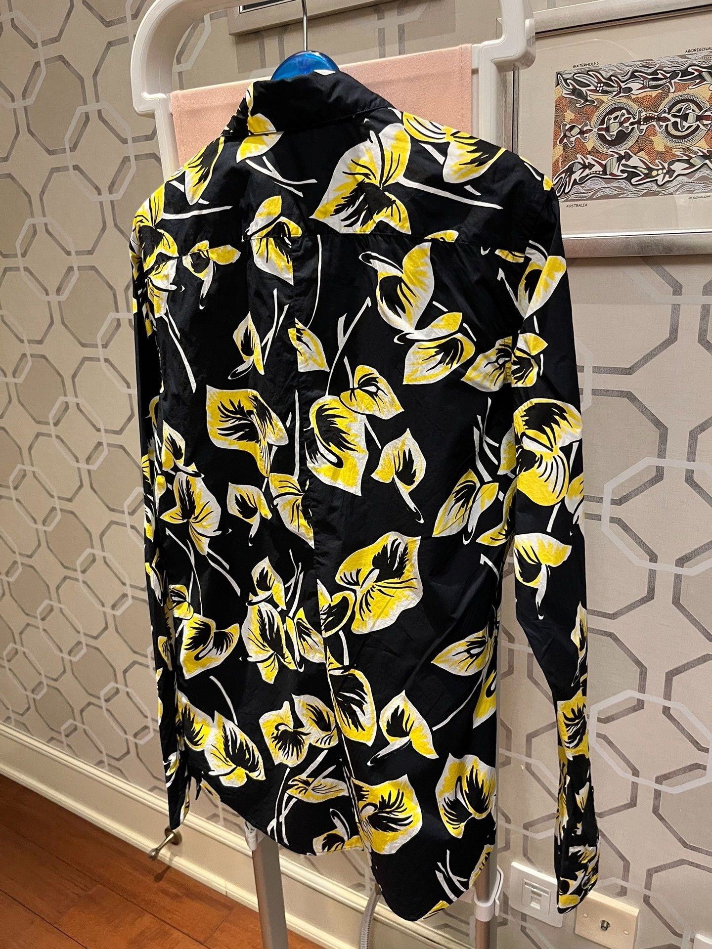 Marni Marni Bright Yellow Floral Print Shirt Size US M / EU 48-50 / 2 - 9 Thumbnail
