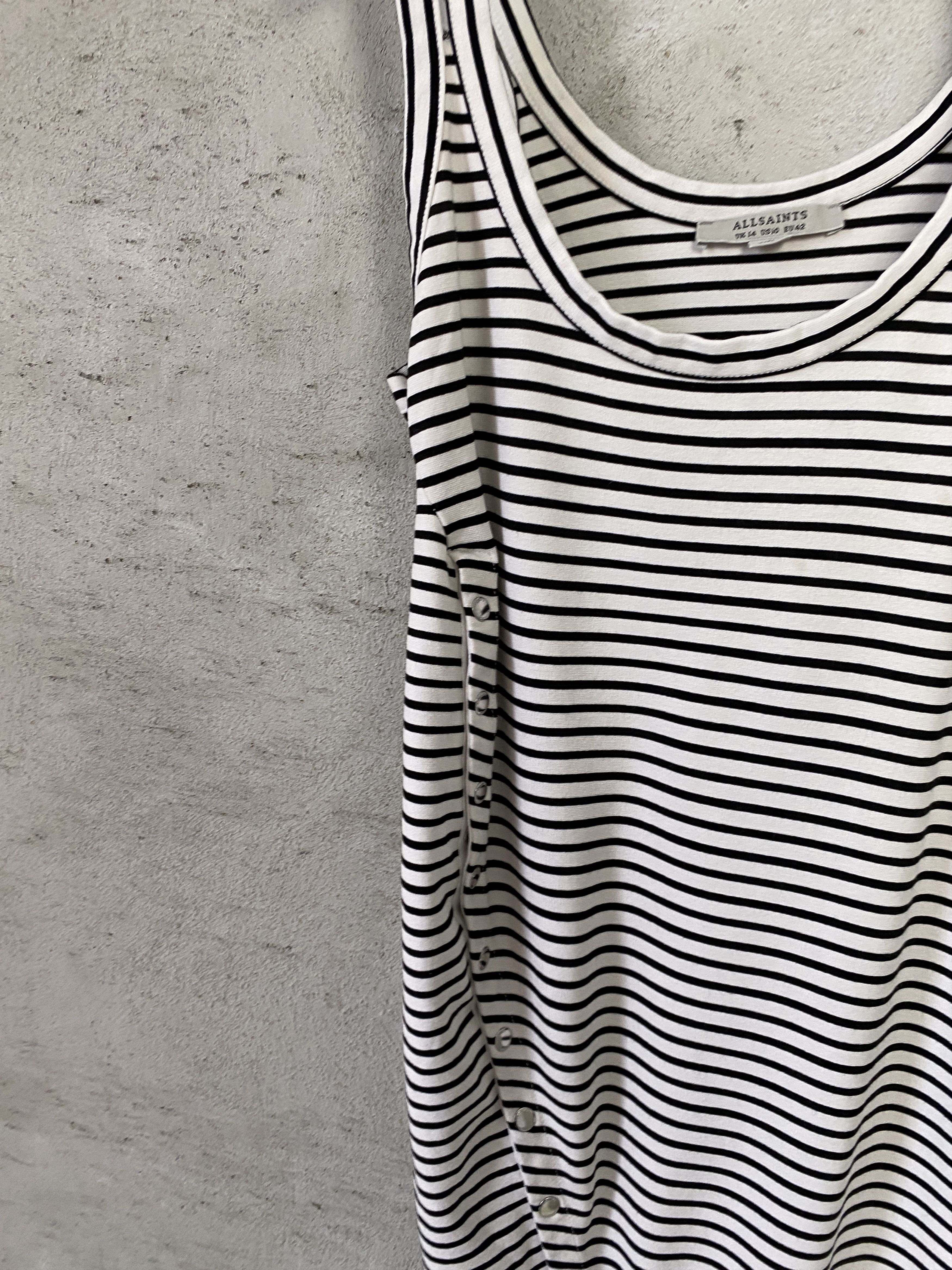Allsaints Allsaints Hatti SL Stripe dress cotton midi buttons Size M / US 6-8 / IT 42-44 - 3 Thumbnail