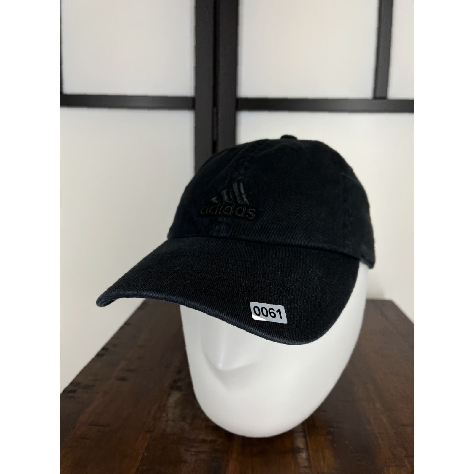 Adidas ADIDAS Hat Baseball Cap One Size Black Cotton Twill Strapback Breathable Adjustable Mens Baseball Cap 90s Outdoor Sports Size ONE SIZE - 4 Thumbnail