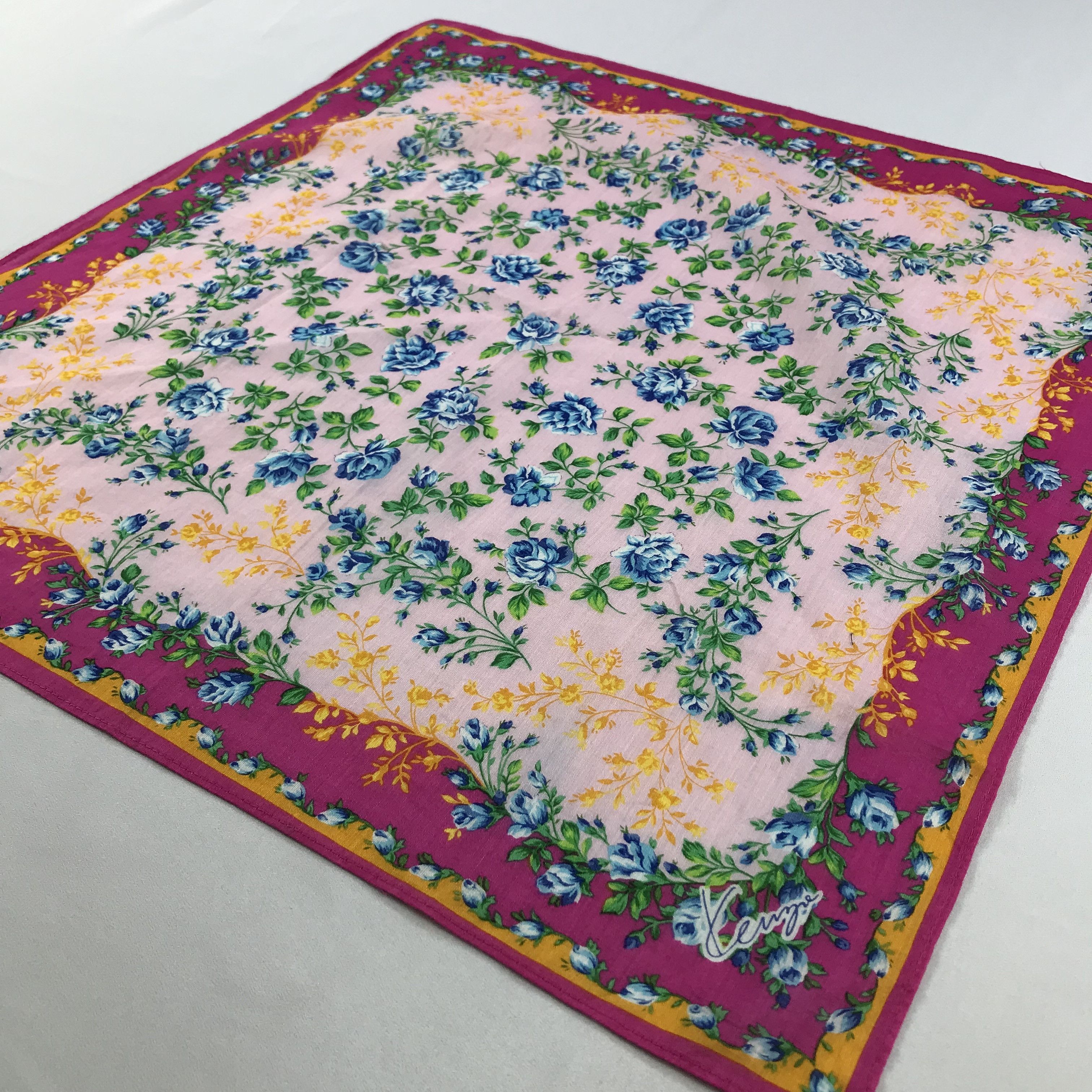 Kenzo × Vintage Kenzo Bandana / Handkerchief / Neckerchief - S2690 Size ONE SIZE - 2 Thumbnail