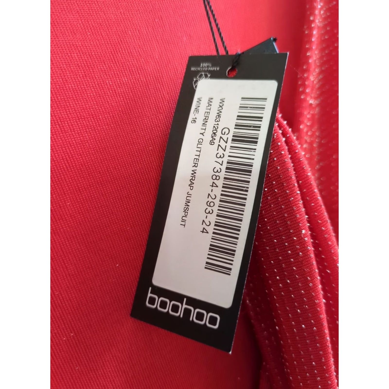 Boohoo Boohoo Maternity Jumpsuit V-Neck Satin Balloon Sleeve 12 Orange NWT Long Sleeve Formal Size 34" / US 12 / IT 48 - 3 Thumbnail