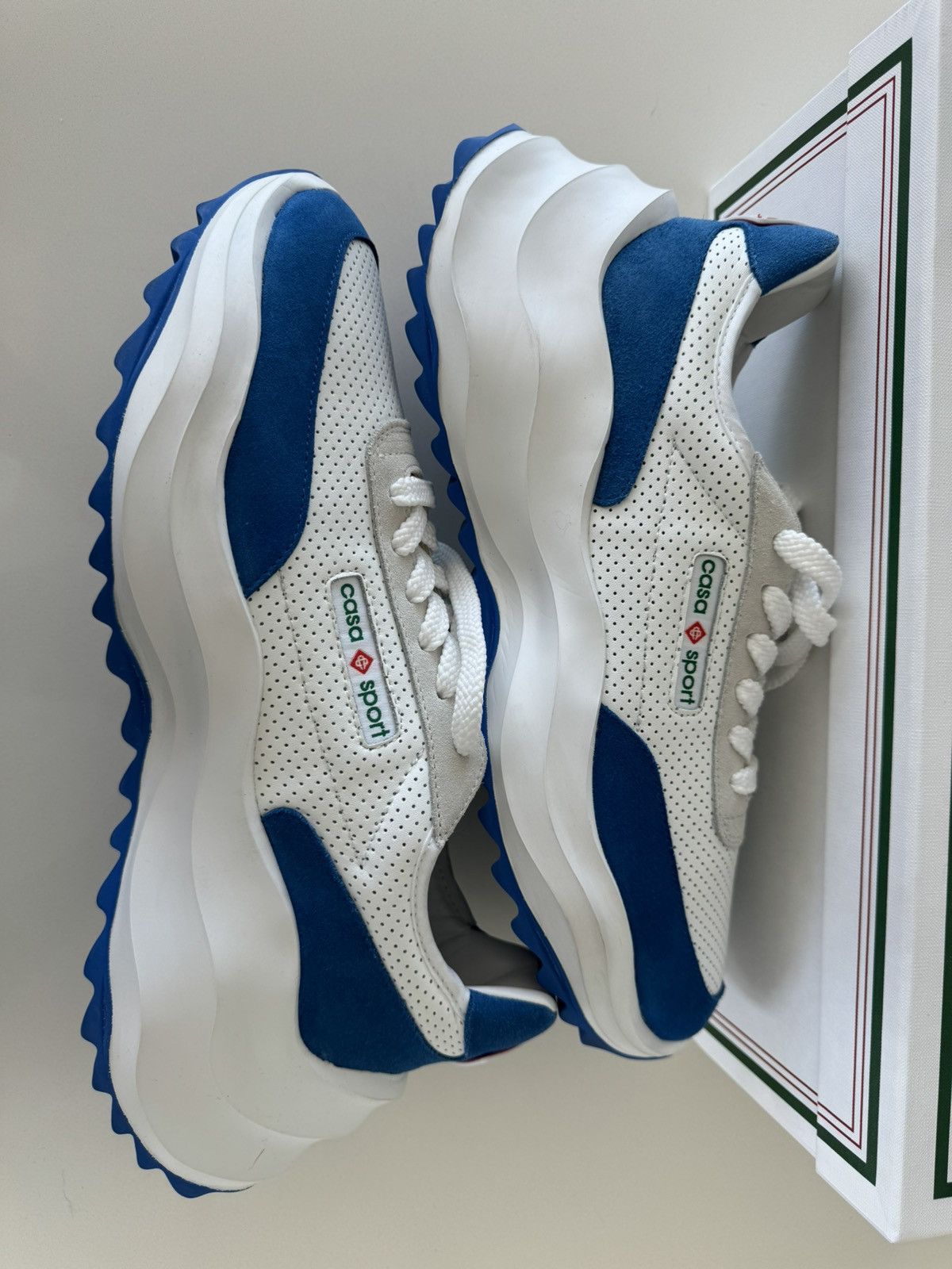Casablanca Casablanca Atlantis White & Blue Sneaker 12.5 Size US 12.5 / EU 45-46 - 6 Thumbnail