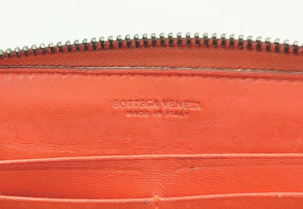 Bottega Veneta BOTTEGA VENETA intrecciato orange snake skin zipper wallet Size ONE SIZE - 3 Thumbnail