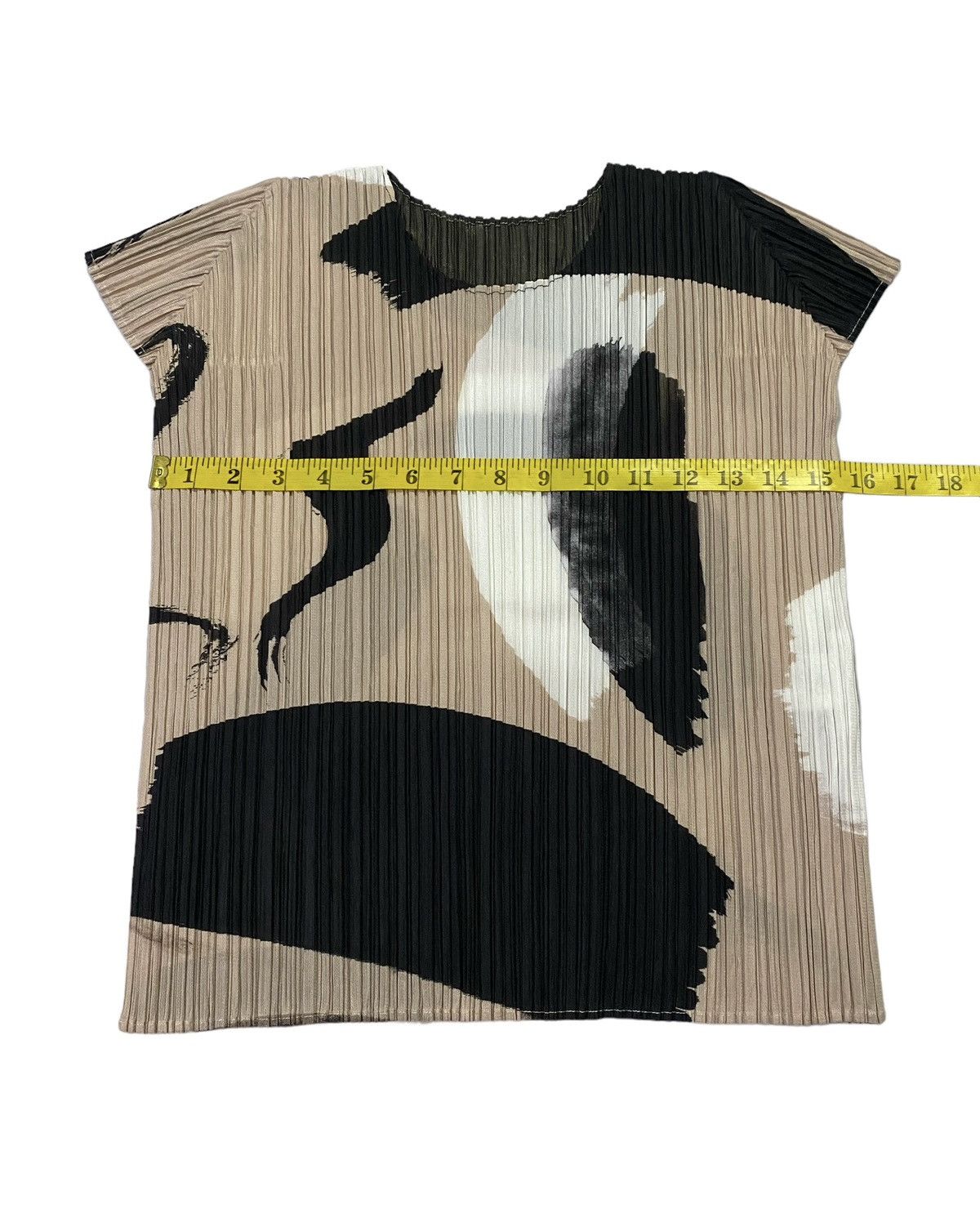 Pleats Please Issey Miyake Pleats Please Issey Miyake Pleated Abstract Print Plisse Top Size M / US 6-8 / IT 42-44 - 3 Thumbnail