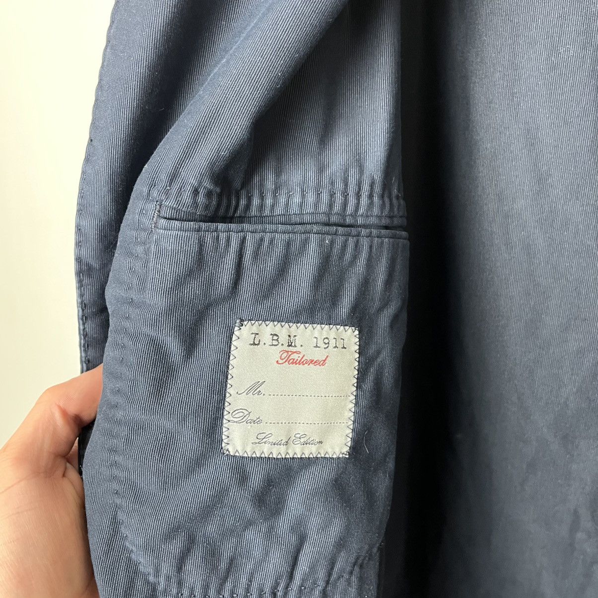 L.B.M. 1911 L.B.M. 1911 Navy Workwear-Inspired Blazer – Stand Collar Size 50L - 8 Thumbnail