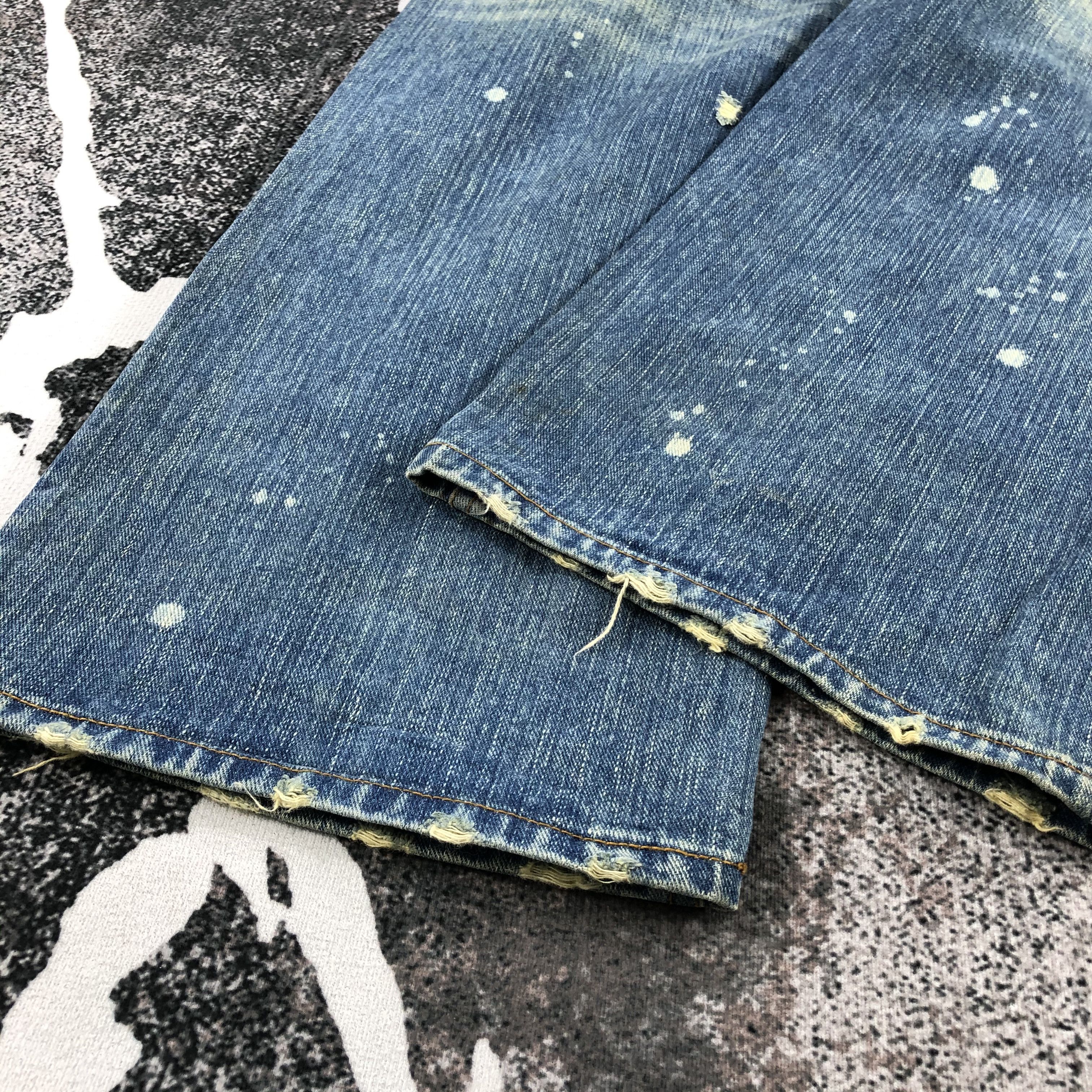 Japanese Brand Exhibitionist Jeans Distressed Denim KJ815 Size US 34 / EU 50 - 5 Thumbnail