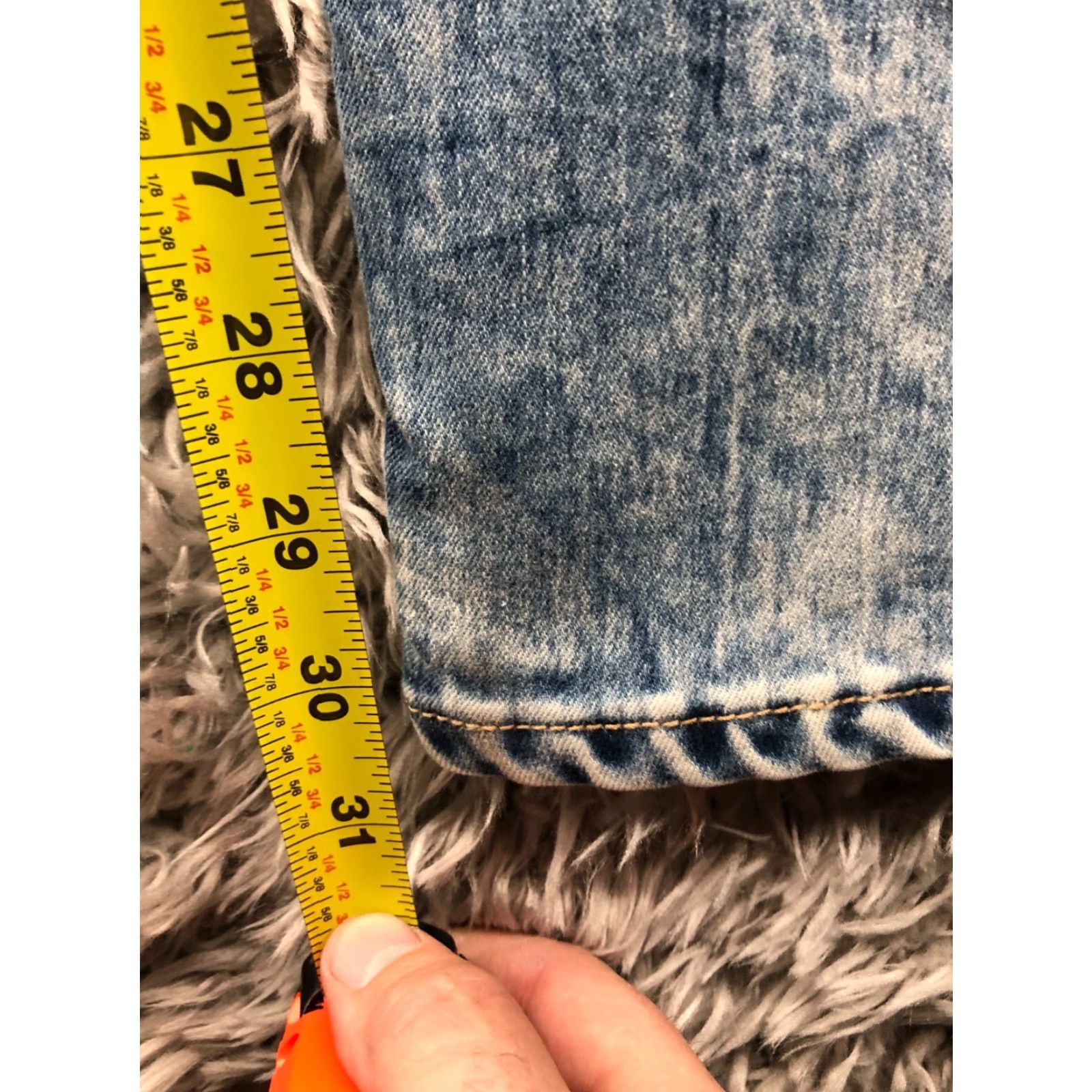 Vintage Nicki Minaj High Rise Jeans Size 13 Juniors Acid Wash Blue Denim Zipper Pants Shirt? Size 34" / US 12 / IT 48 - 3 Thumbnail