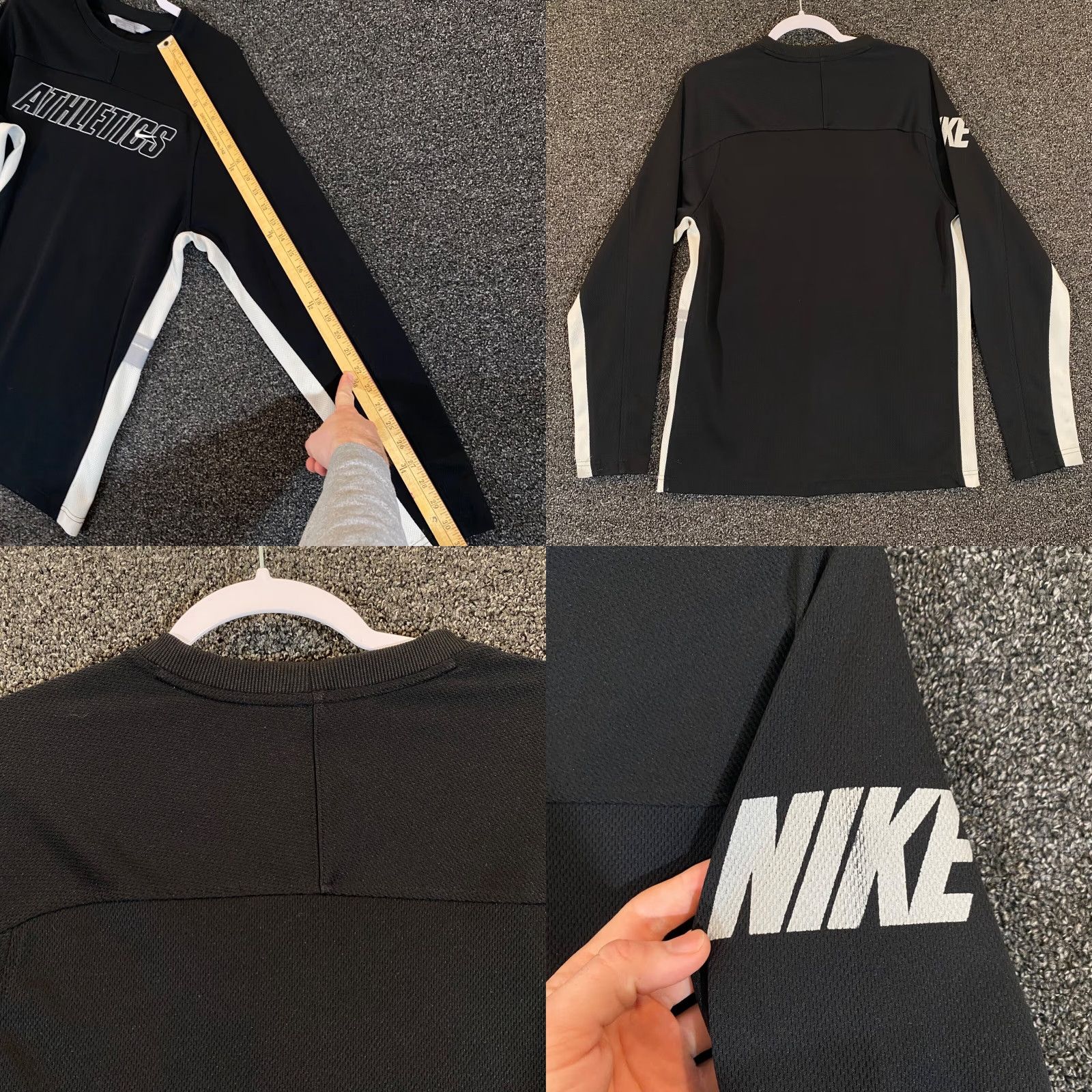 Nike Nike Athletics Shirt Mens Medium Black White Blue Long Sleeve Outdoor Workout Size US M / EU 48-50 / 2 - 8 Thumbnail