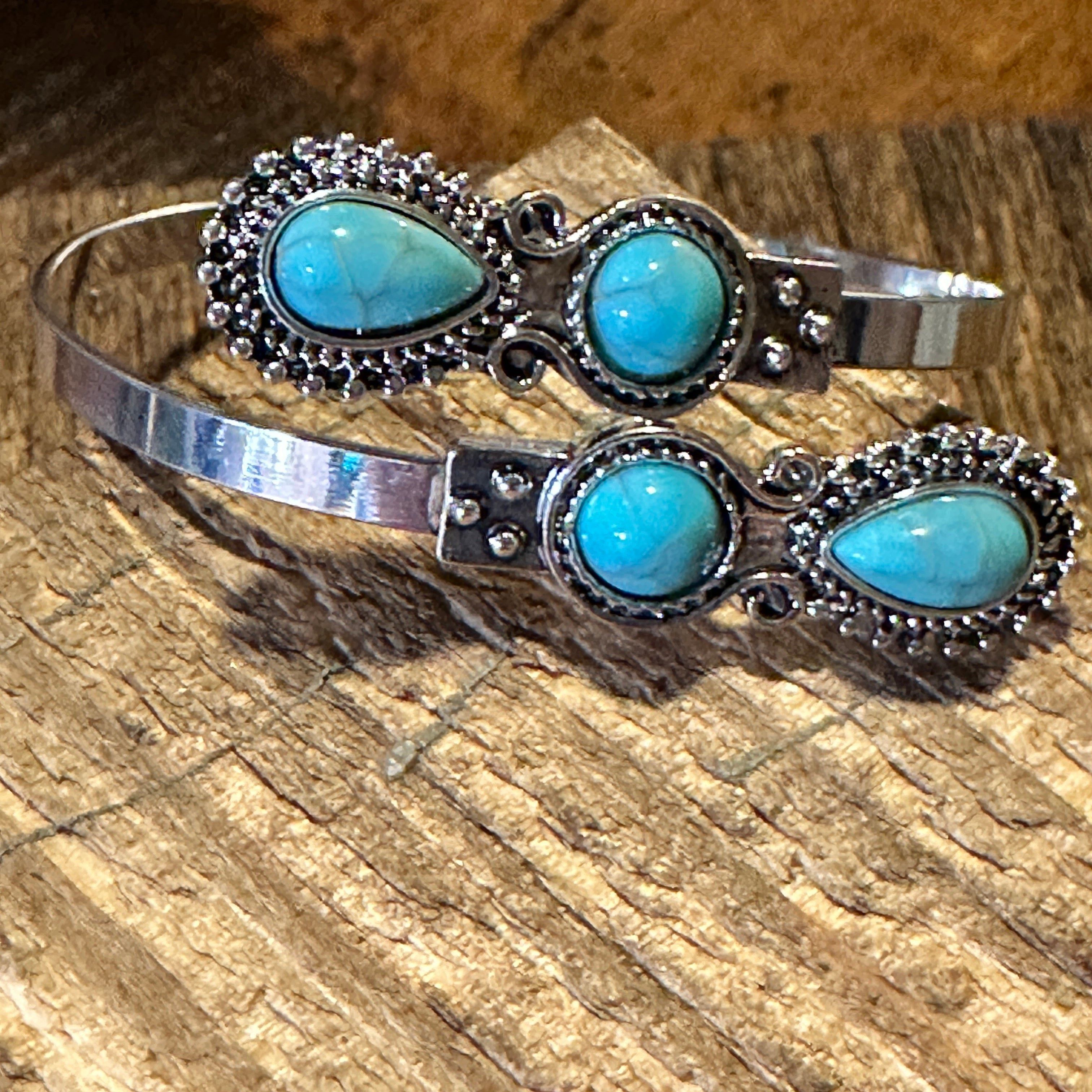 Other Boho Vintage Southwestern Cowgirl Cuff Bracelet, Turquoise S Size ONE SIZE - 7 Thumbnail