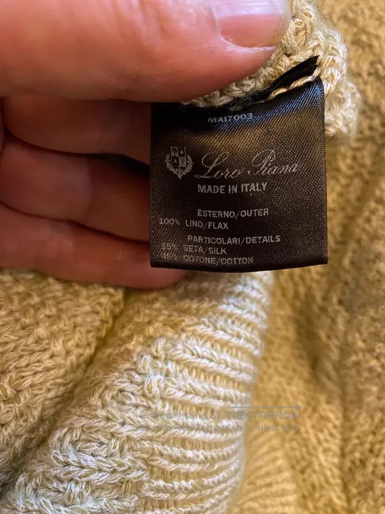 Loro Piana Loro Piana Heavy linen thick cable knit sweater, sweater, Size US M / EU 48-50 / 2 - 6 Thumbnail