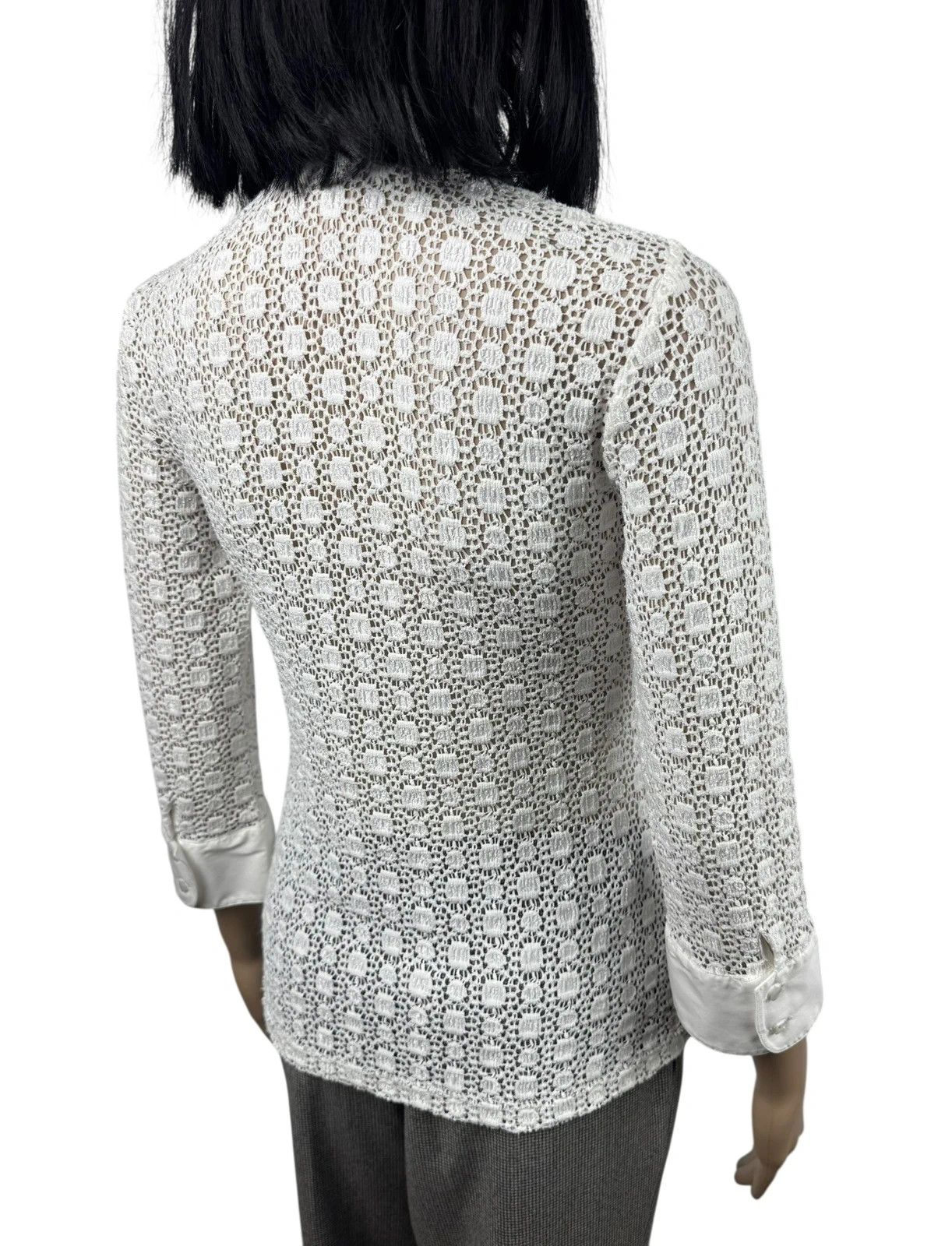 ANNE FONTAINE Anne Fontaine Regina Lace Crochet Button Up Blouse Size M / US 6-8 / IT 42-44 - 8 Thumbnail