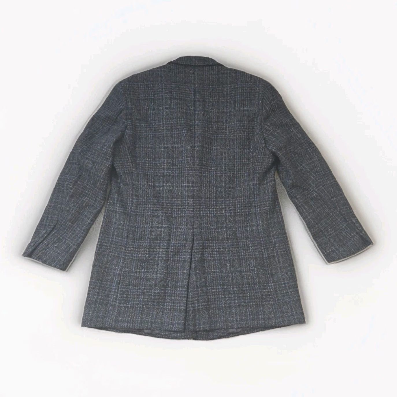 Calvin Klein CALVIN KLEIN Overcoat Coat Slim Wool Gray 44R Men Long Plaid Button Pros`per` Car XK? Size US S / EU 44-46 / 1 - 4 Thumbnail