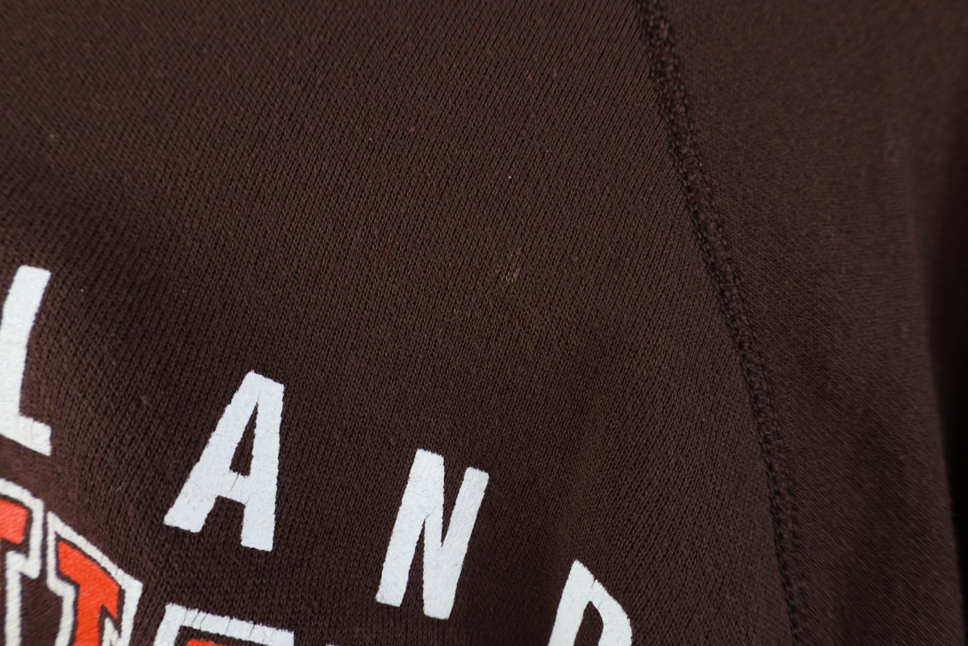 Vintage Vintage 80s Cleveland Browns Football Sweatshirt Brown USA Size US XL / EU 56 / 4 - 6 Thumbnail