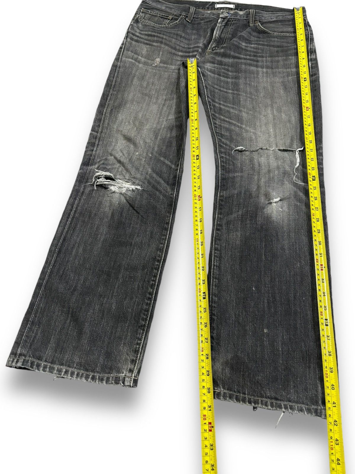 Undercover × Uniqlo Vintage Uniqlo UJ Faded Wash Loose Distressed Grunge Jeans Size US 36 / EU 52 - 15 Thumbnail