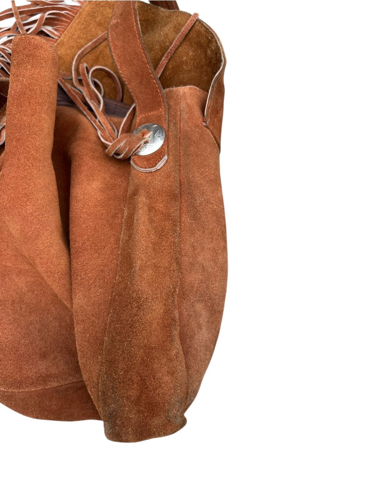 KMRii Vintage Unknown Japan Suede Leather Native Fringe Bag Size ONE SIZE - 9 Thumbnail