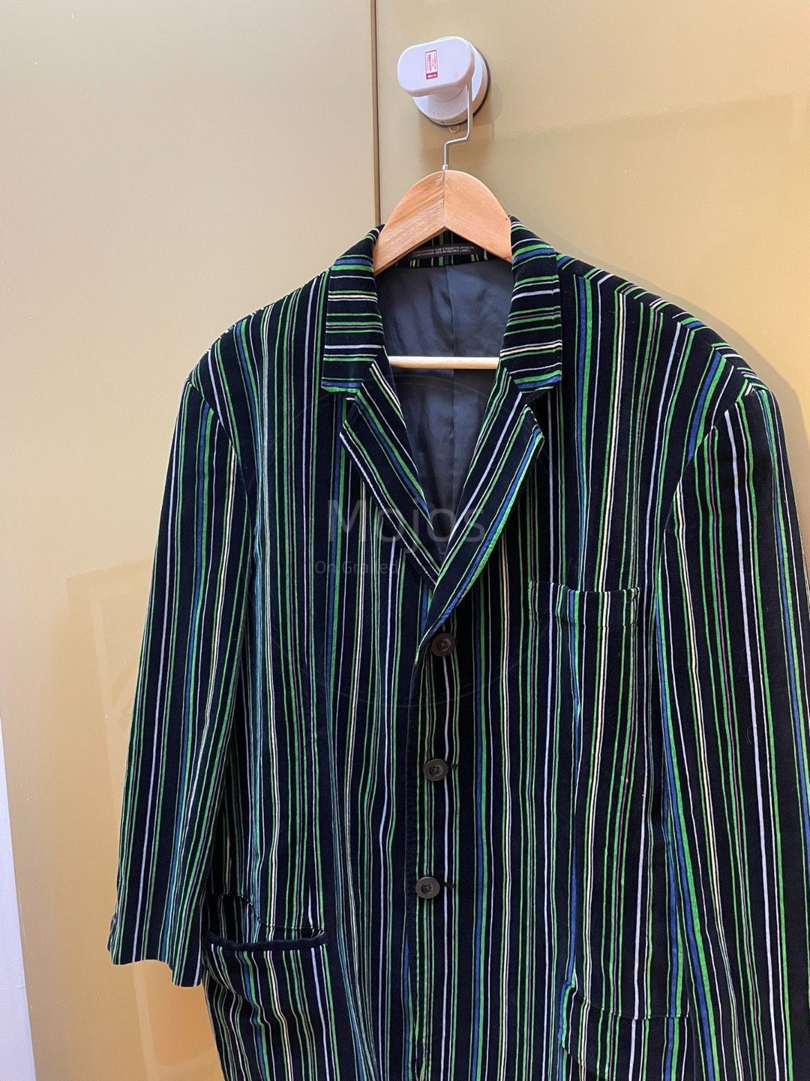 Yohji Yamamoto Yohji Yamamoto Pour Homme 93AW Velvet Stripe Jacket-2508 Size US S / EU 44-46 / 1 - 3 Thumbnail