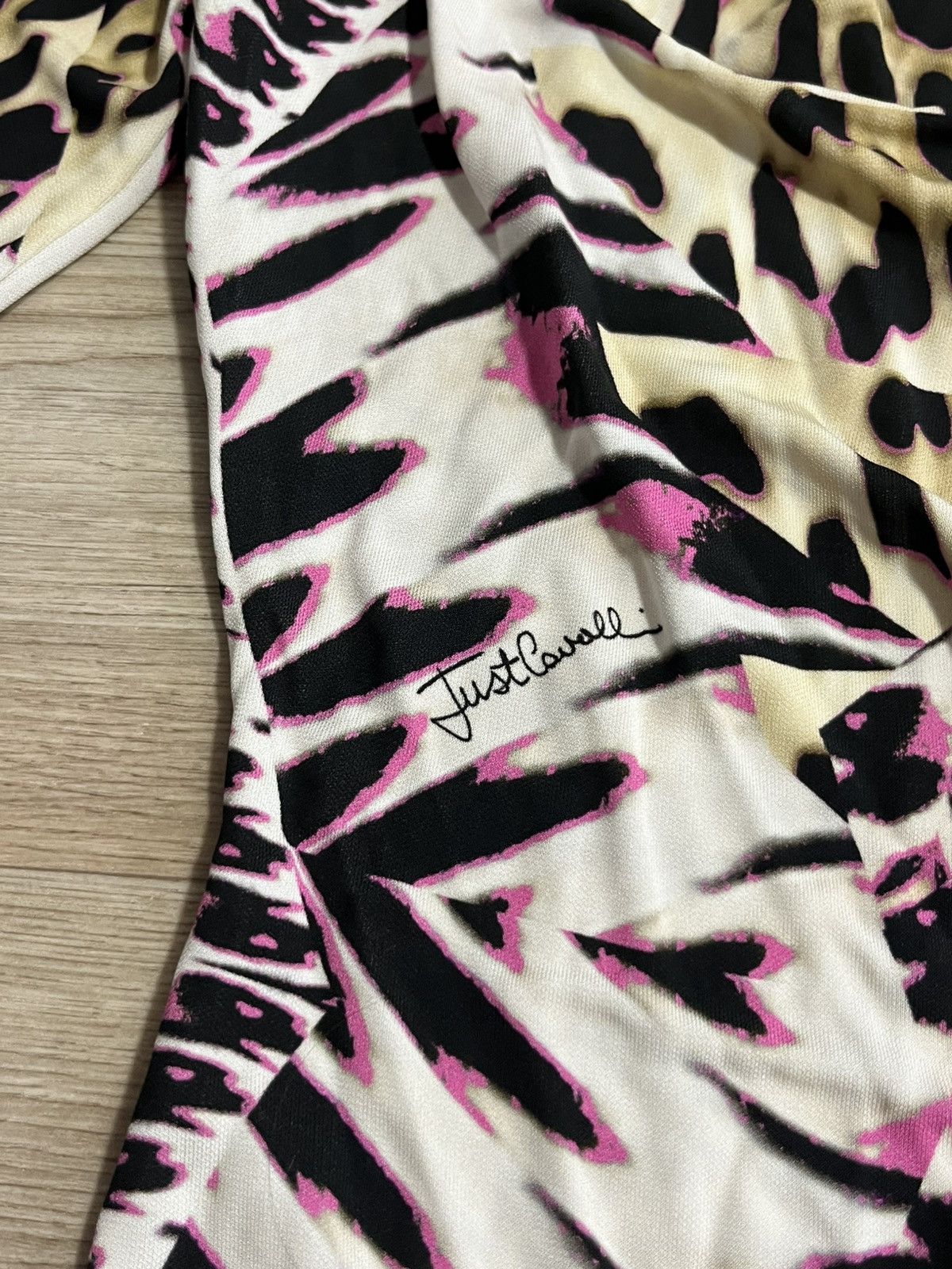 Just Cavalli JUST CAVALLI Leopard Floral Print Viscose Blouse Size M / US 6-8 / IT 42-44 - 2 Thumbnail