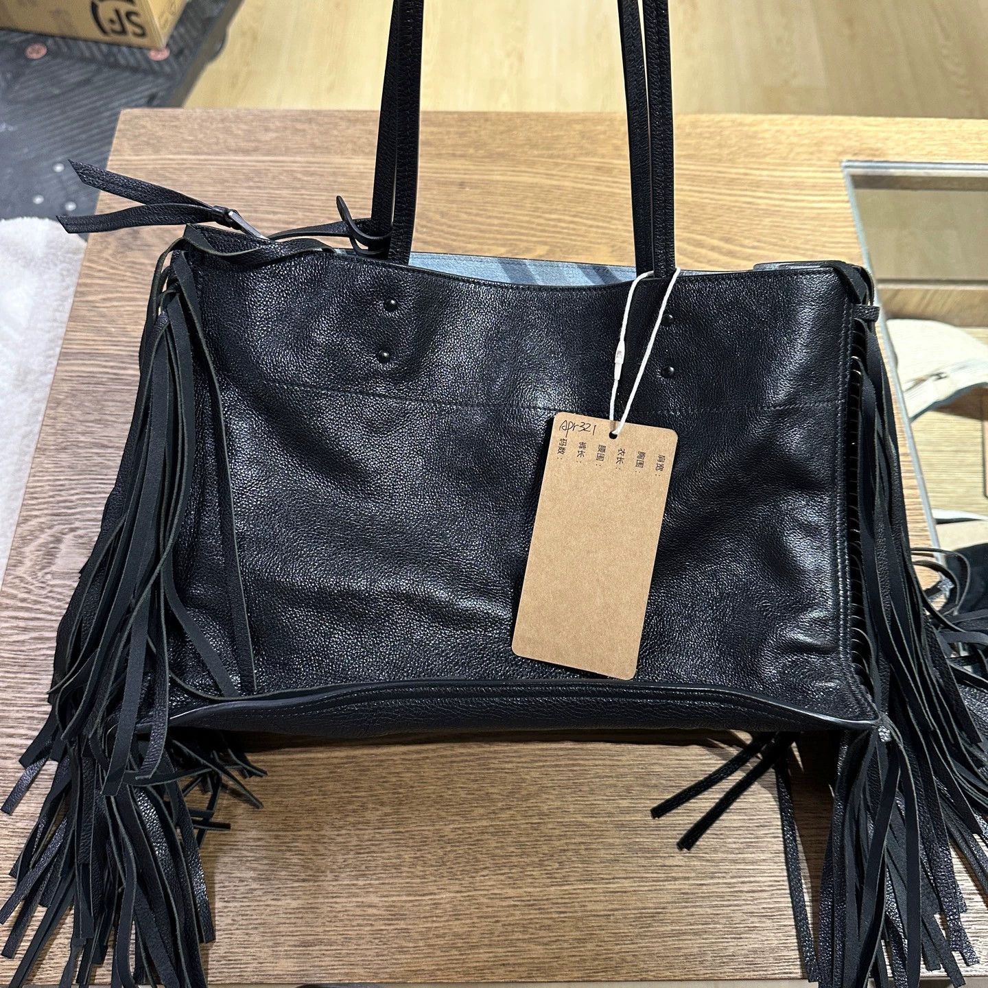 Prada Prada apr321 logo slogan full leather shoulder tote bag Size ONE SIZE - 3 Thumbnail