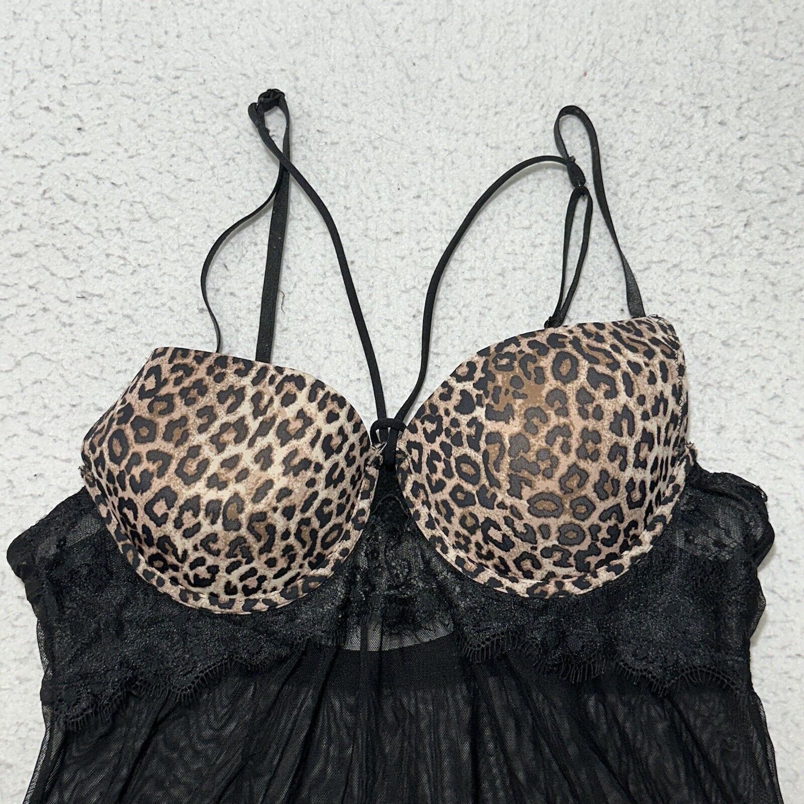 Other Tarea Rue21 Large Babydoll Lingerie One Piece Leopard Bra Size ONE SIZE - 2 Thumbnail