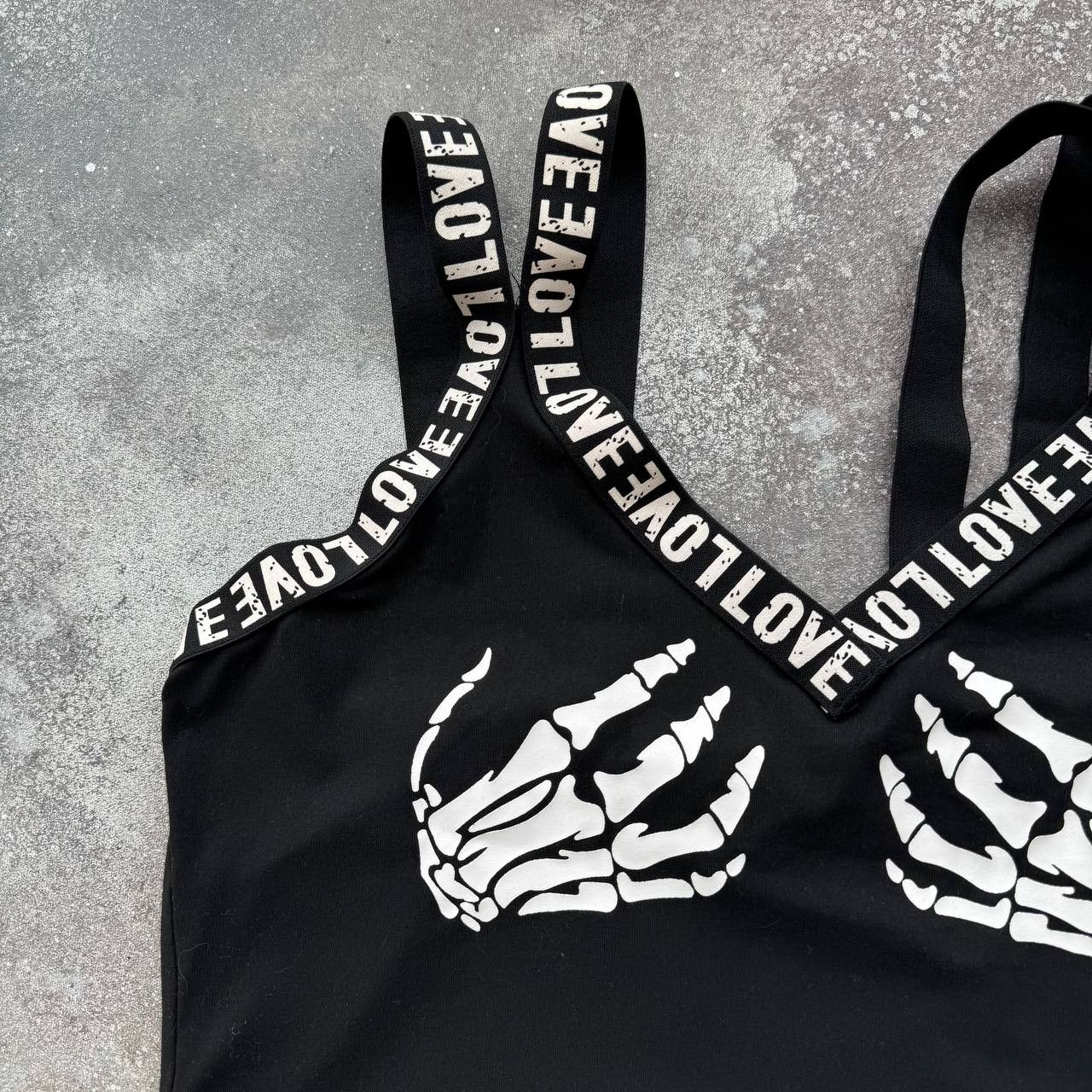If Six Was Nine × Japanese Brand × Vintage Y2K Gothic Skeleton Boobs Affliction Vibe Tank Top Size L / US 10 / IT 46 - 3 Thumbnail