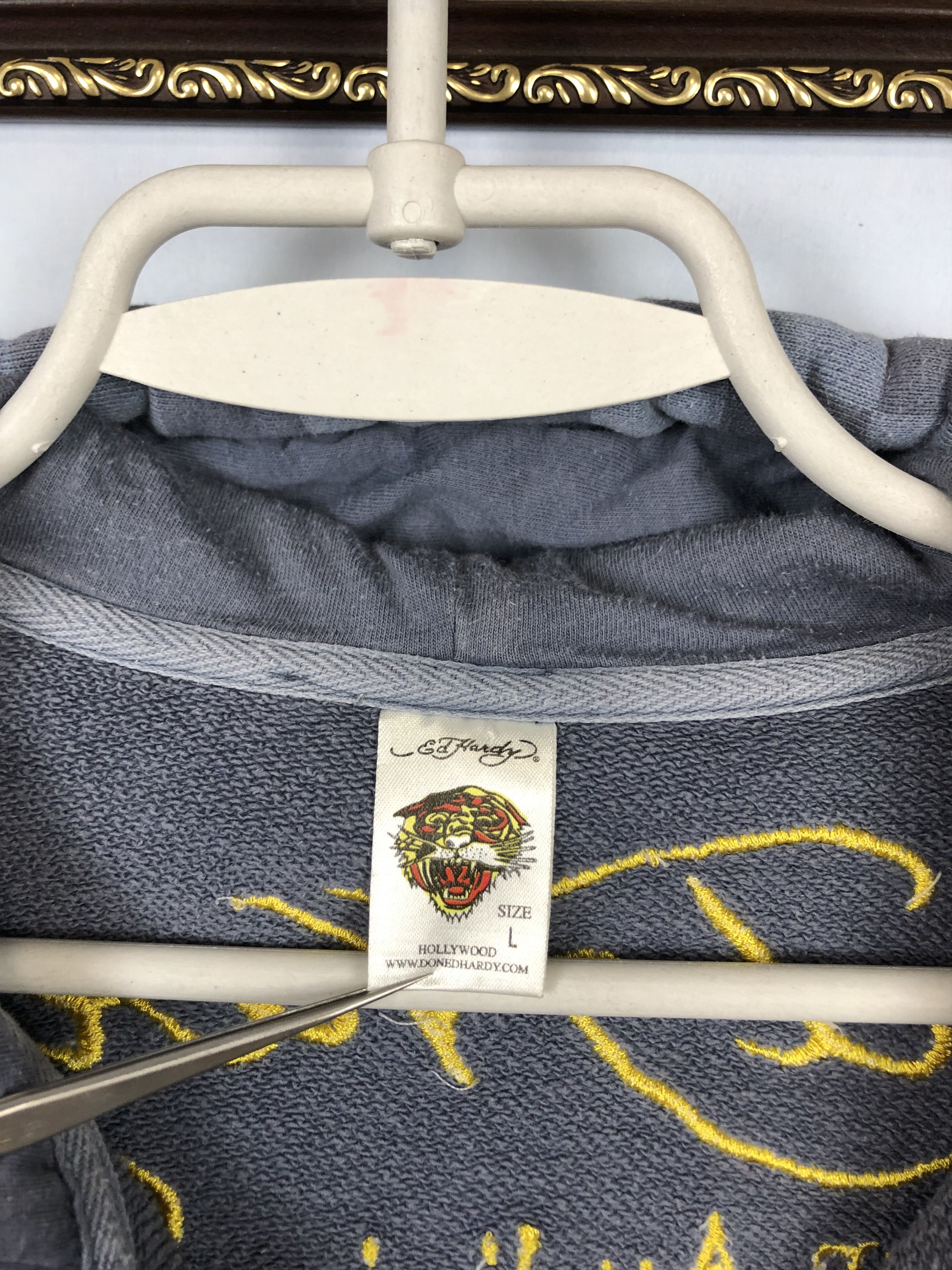 Ed Hardy × Vintage Vintage Ed Hardy Hoodie Jacket Rare Skull Hype Size US L / EU 52-54 / 3 - 13 Thumbnail