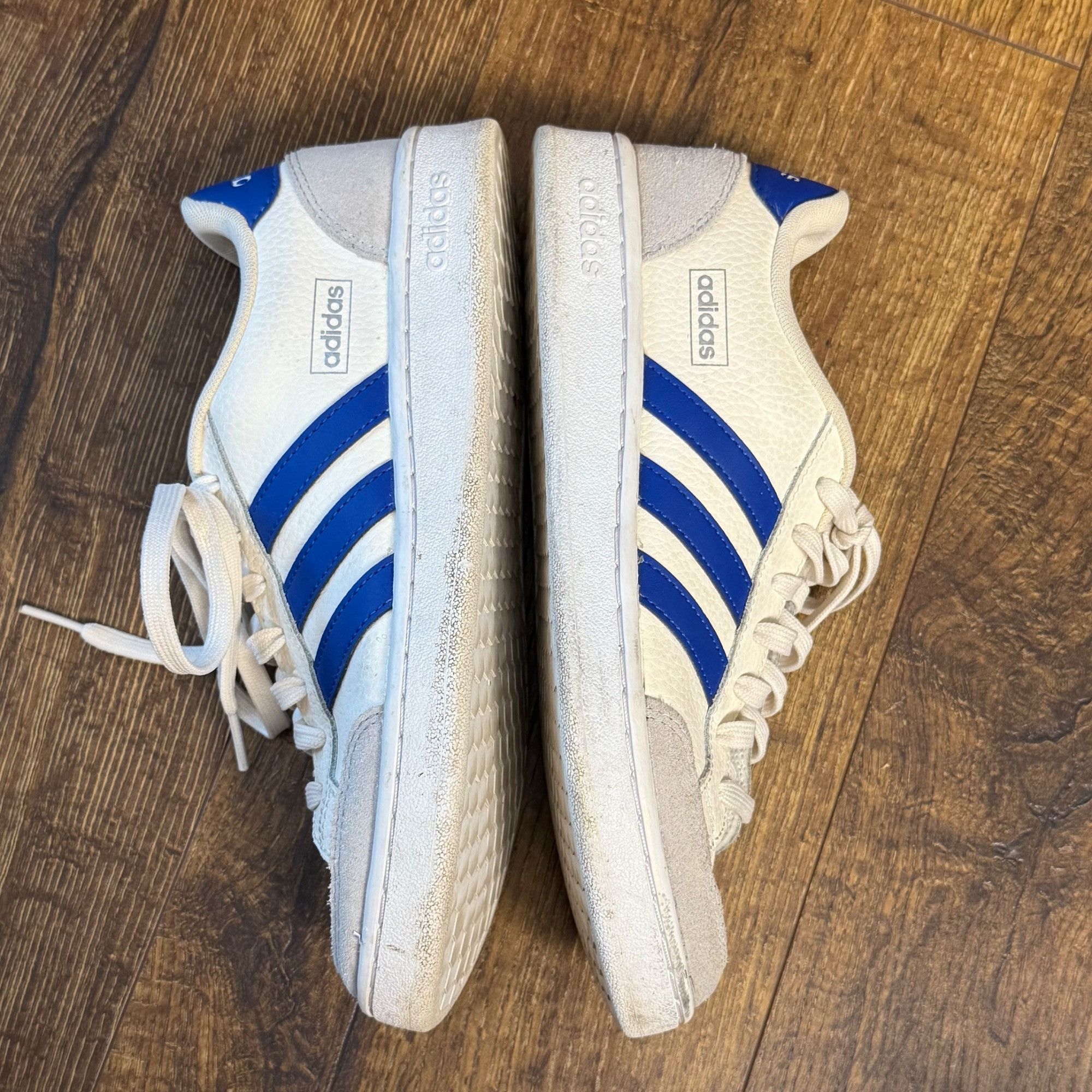 Adidas adidas Sneakers Men's 7M Grand Court SE Cream Blue Leather S Size US 7 / EU 40 - 10 Thumbnail