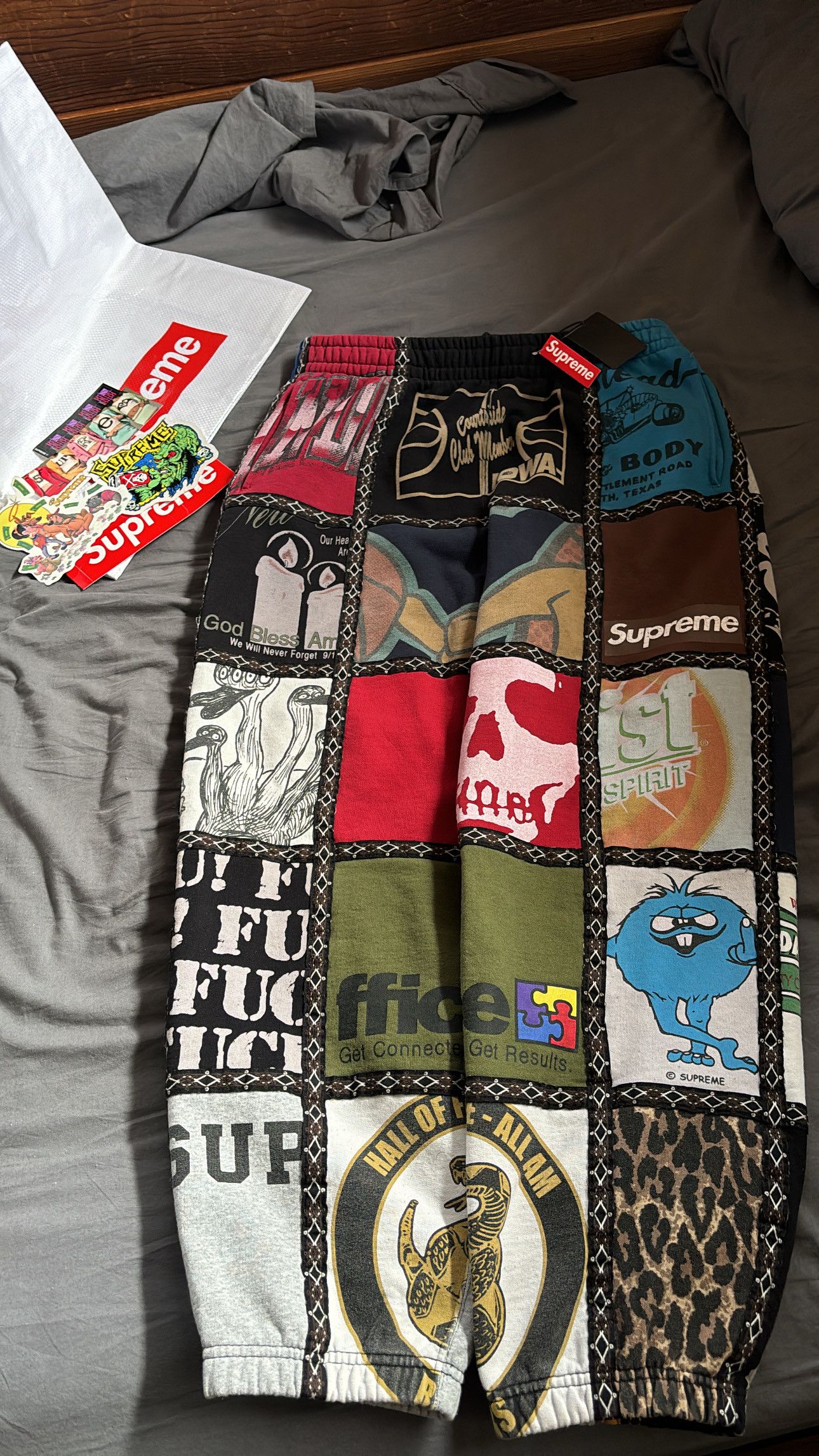 Number (N)ine × Supreme Supreme Number (N)ine Patchwork Sweatpant