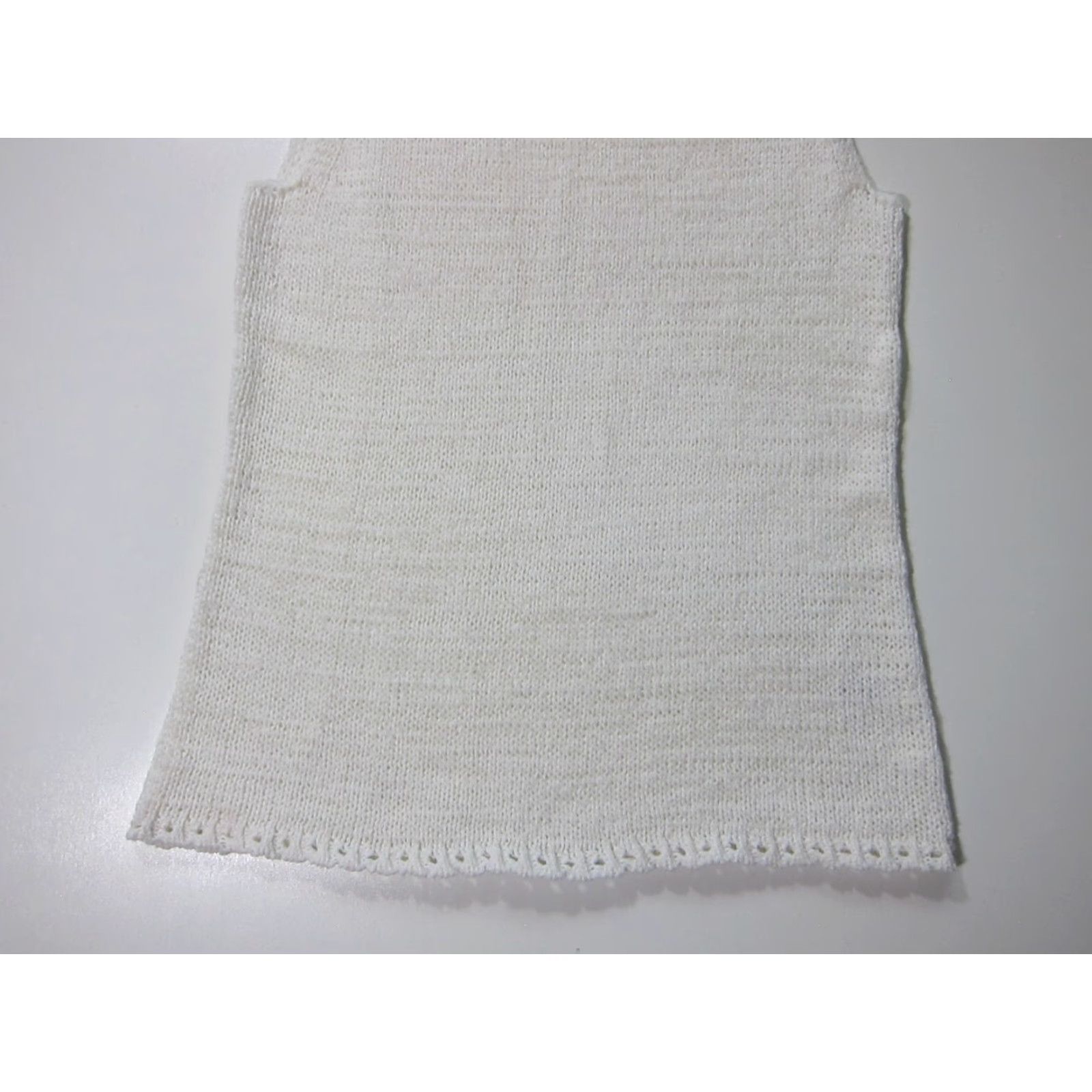 Coldwater Creek Coldwater Creek Nylon Stretch White Knit Round Neck Sleeveless Tank Sweater XS Assets: 80s 90s White Size XS / US 0-2 / IT 36-38 - 6 Thumbnail