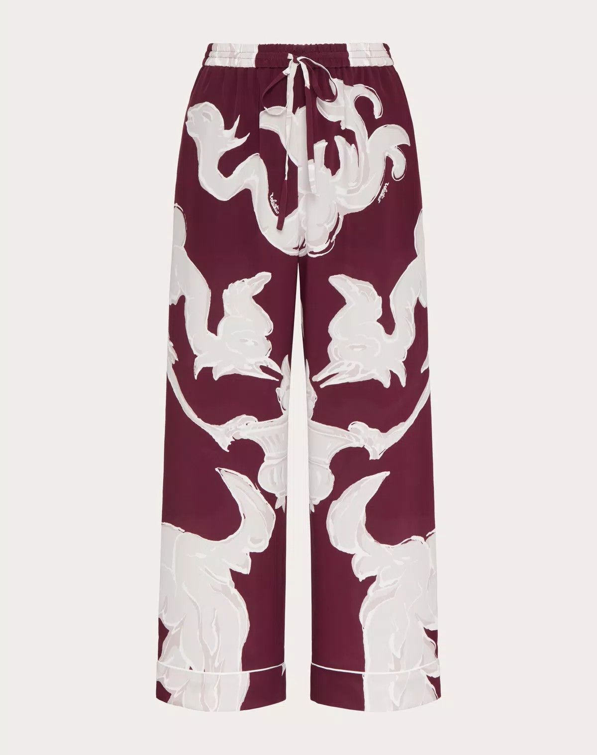 Valentino o1s1wg110525 Crepe Chine Metamorphos Trousers in Multicolor Size 27" / US 4 / IT 40 - 1 Thumbnail