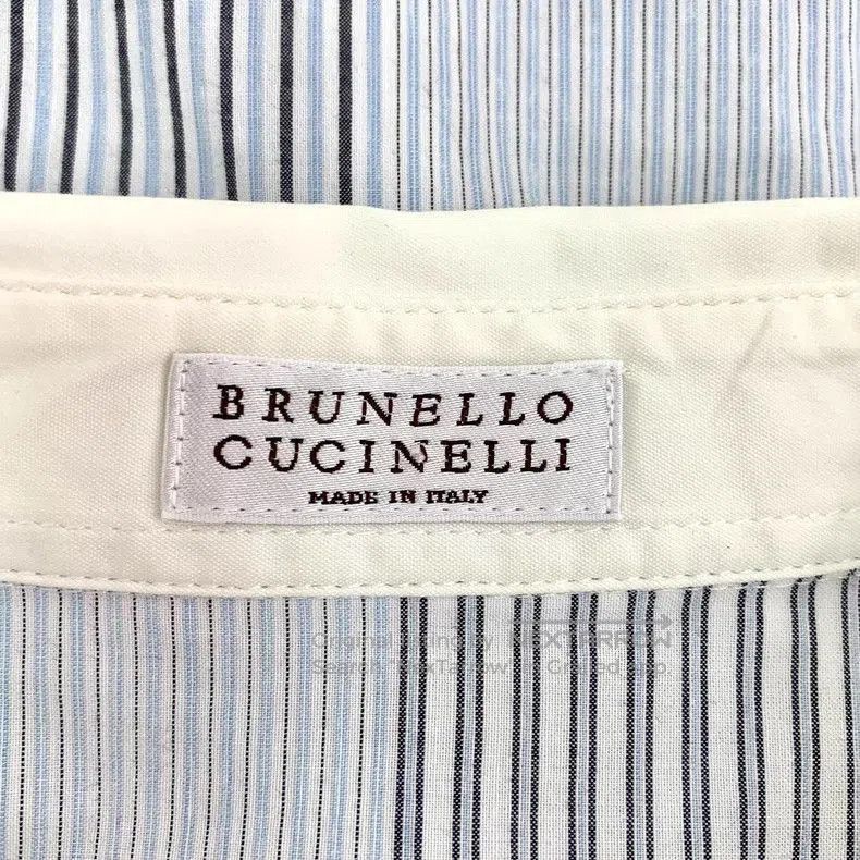 Brunello Cucinelli Brunello Cucinelli Blue Striped Cotton Shirt. Size US M / EU 48-50 / 2 - 5 Thumbnail