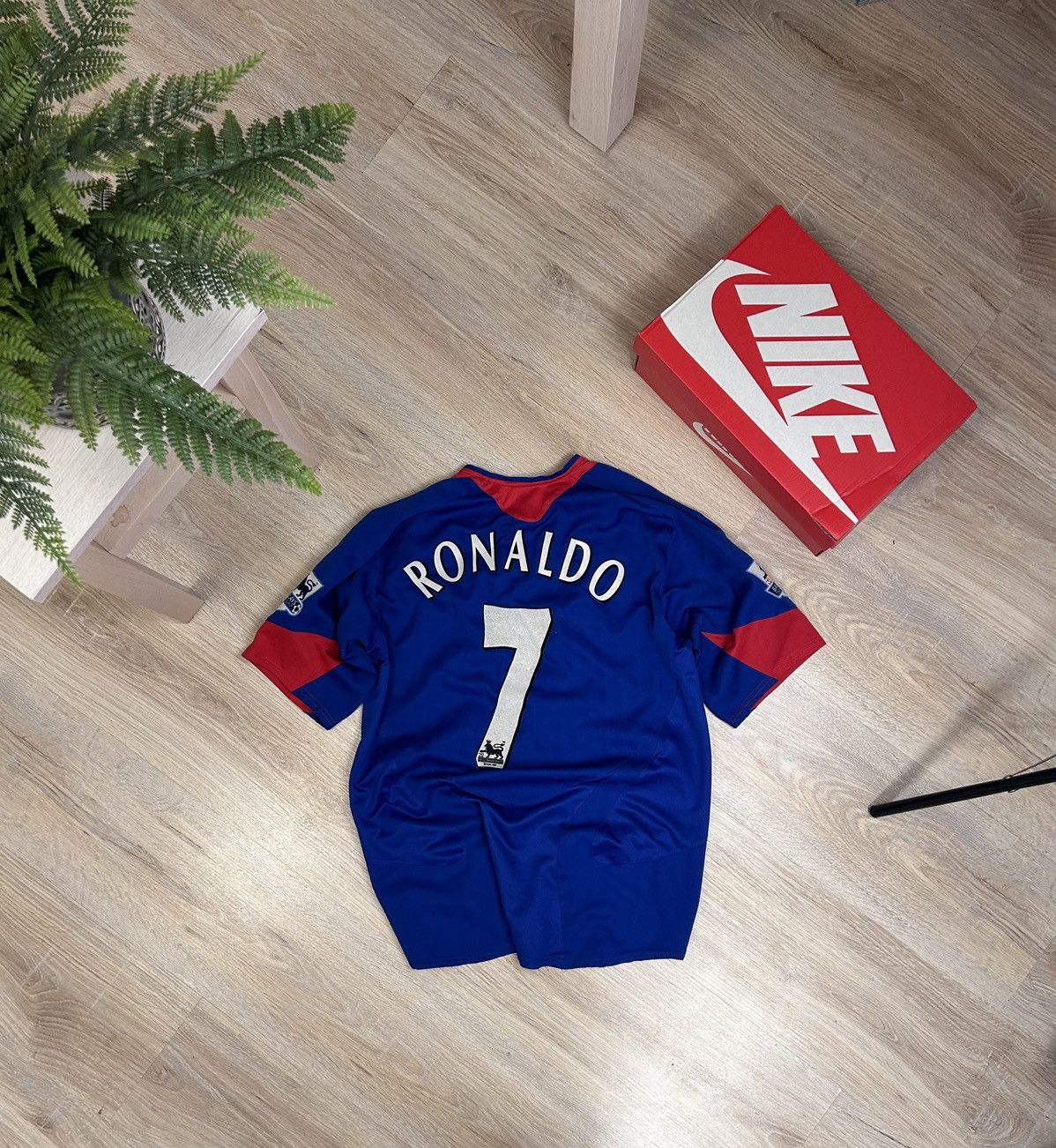 image of 2010S Vintage Cristiano Ronaldo X Manchester United Jersey in Blue, Men's (Size Small)