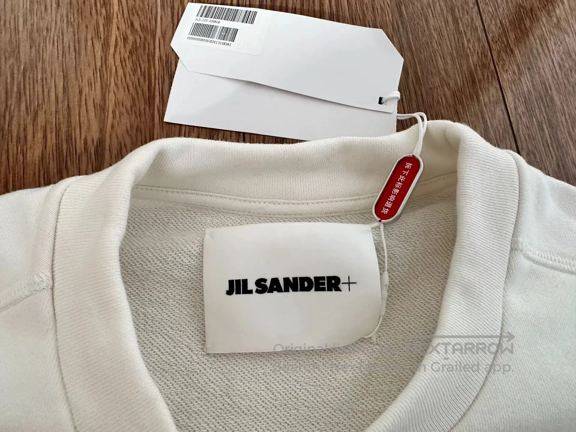 Jil Sander Jil Sander Logo Organic Cotton Crewneck Sweatshirt. Size US M / EU 48-50 / 2 - 3 Thumbnail