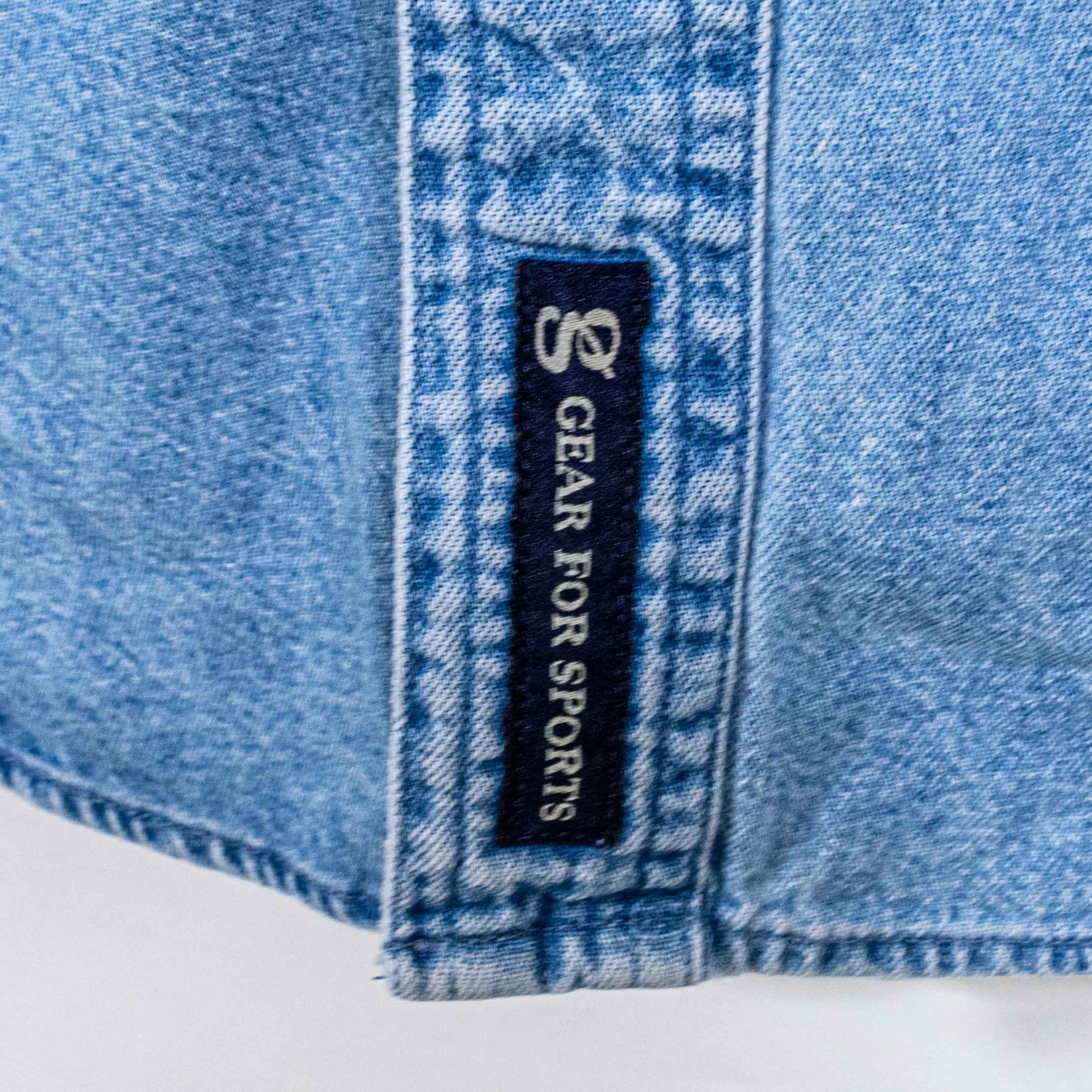 Vintage Vtg 90s Hewlett Packard HP Computers Denim Button Down Shirt Size US L / EU 52-54 / 3 - 5 Thumbnail