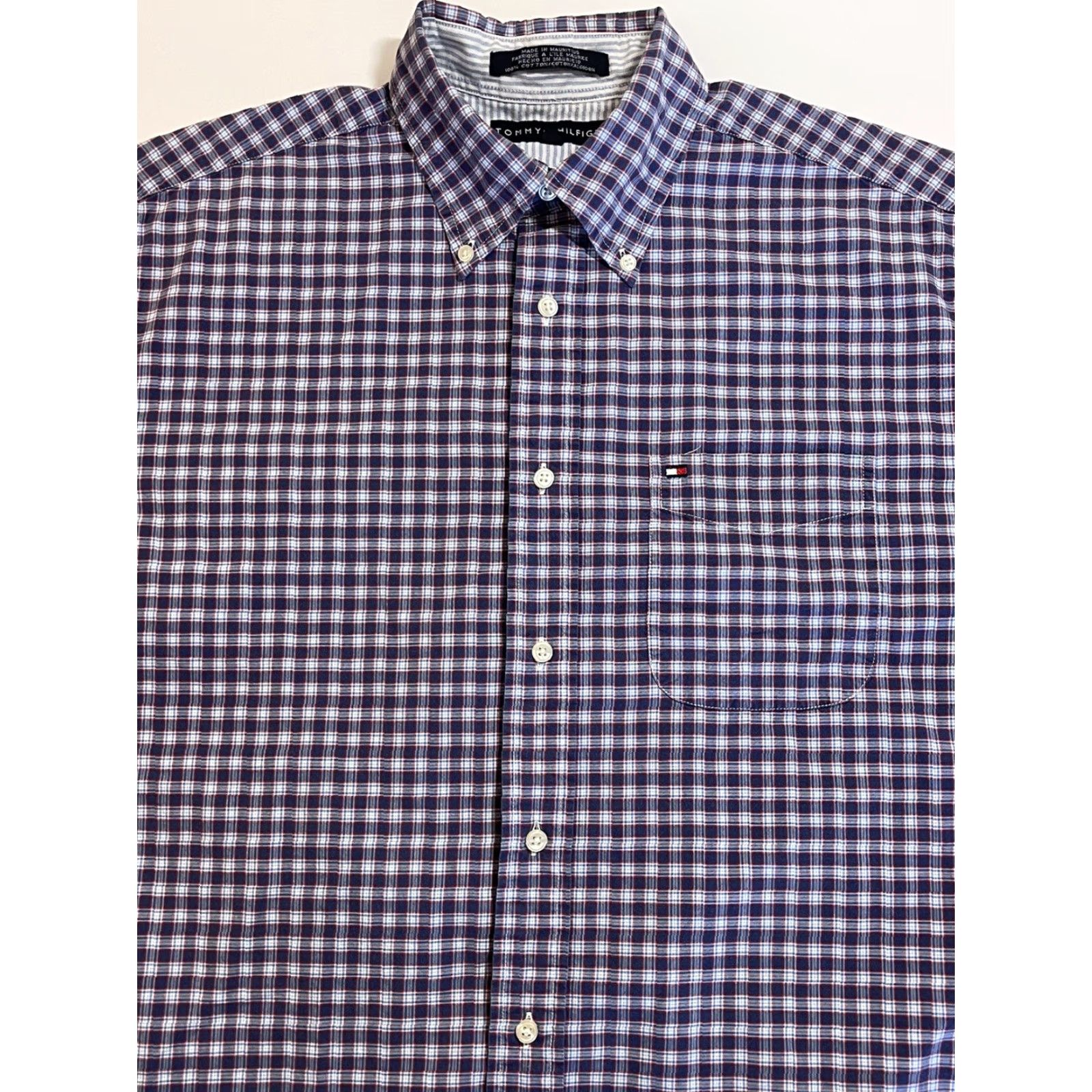 Tommy Hilfiger Tommy Hilfiger Shirt Mens Short Sleeve Button-Up Knit 100% Cotton Multicolor Check Casual Dad M Mens Size US M / EU 48-50 / 2 - 2 Thumbnail