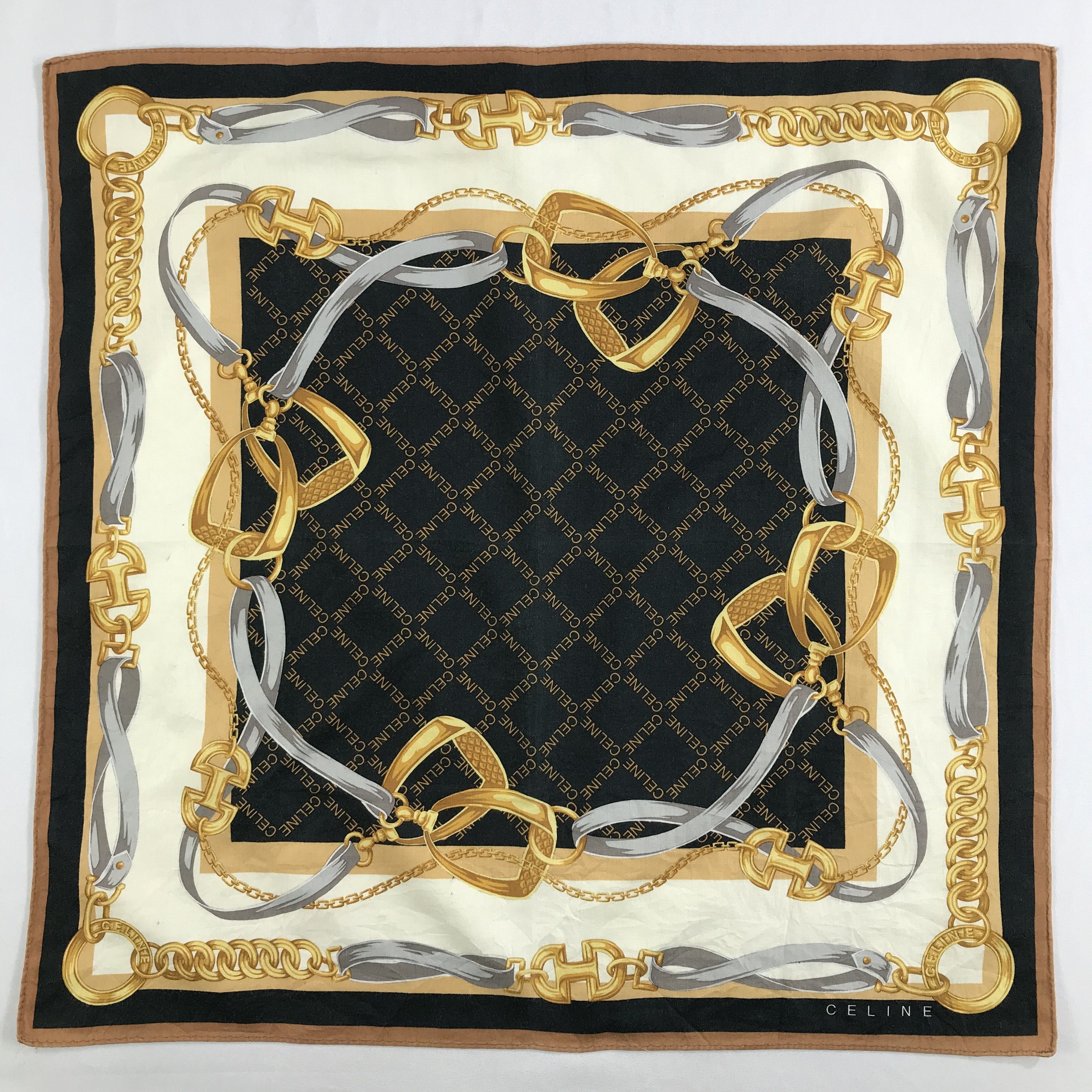 Celine × Vintage Celine Bandana / Handkerchief / Neckerchief - S2611 Size ONE SIZE - 1 Thumbnail
