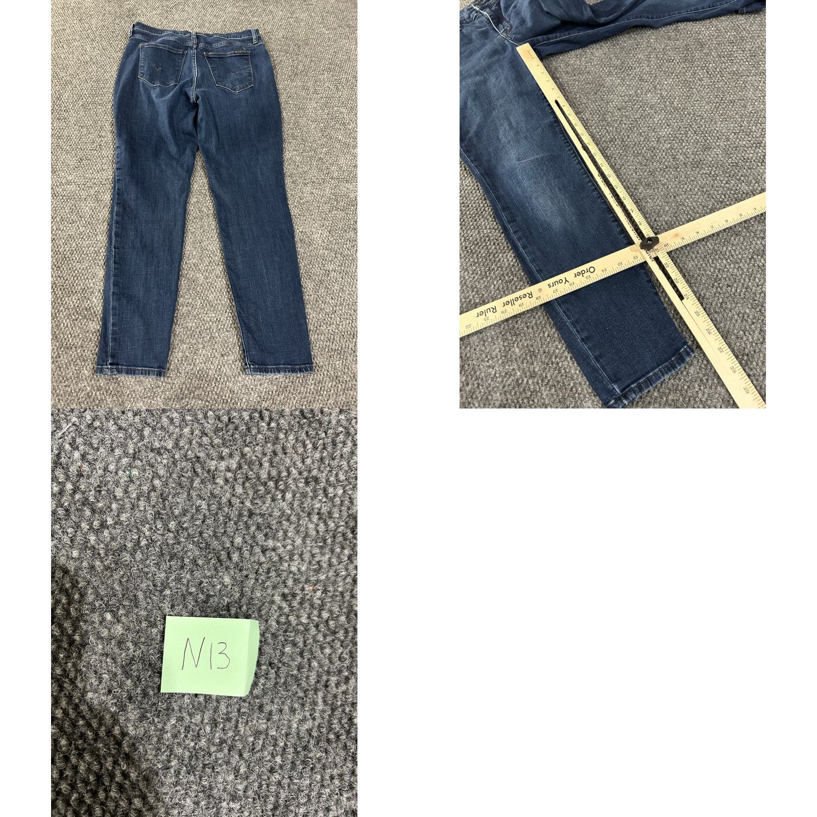 Hudson Hudson Jeans Womens 29 Blue Natalie Midrise Skinny Ankle Stretch Denim Zip 5-Pocket Dark Blue 26in Inseam Regular Fit Size 29" - 8 Thumbnail