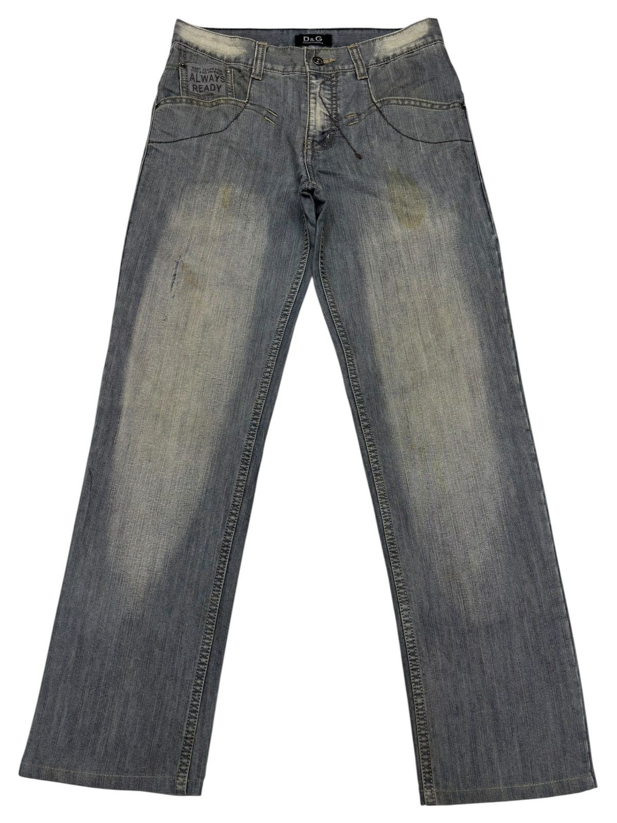 Dolce & Gabbana Dolce & Gabbana Faded Grey Distressed Denim Jeans Size US 30 / EU 46 - 1 Thumbnail
