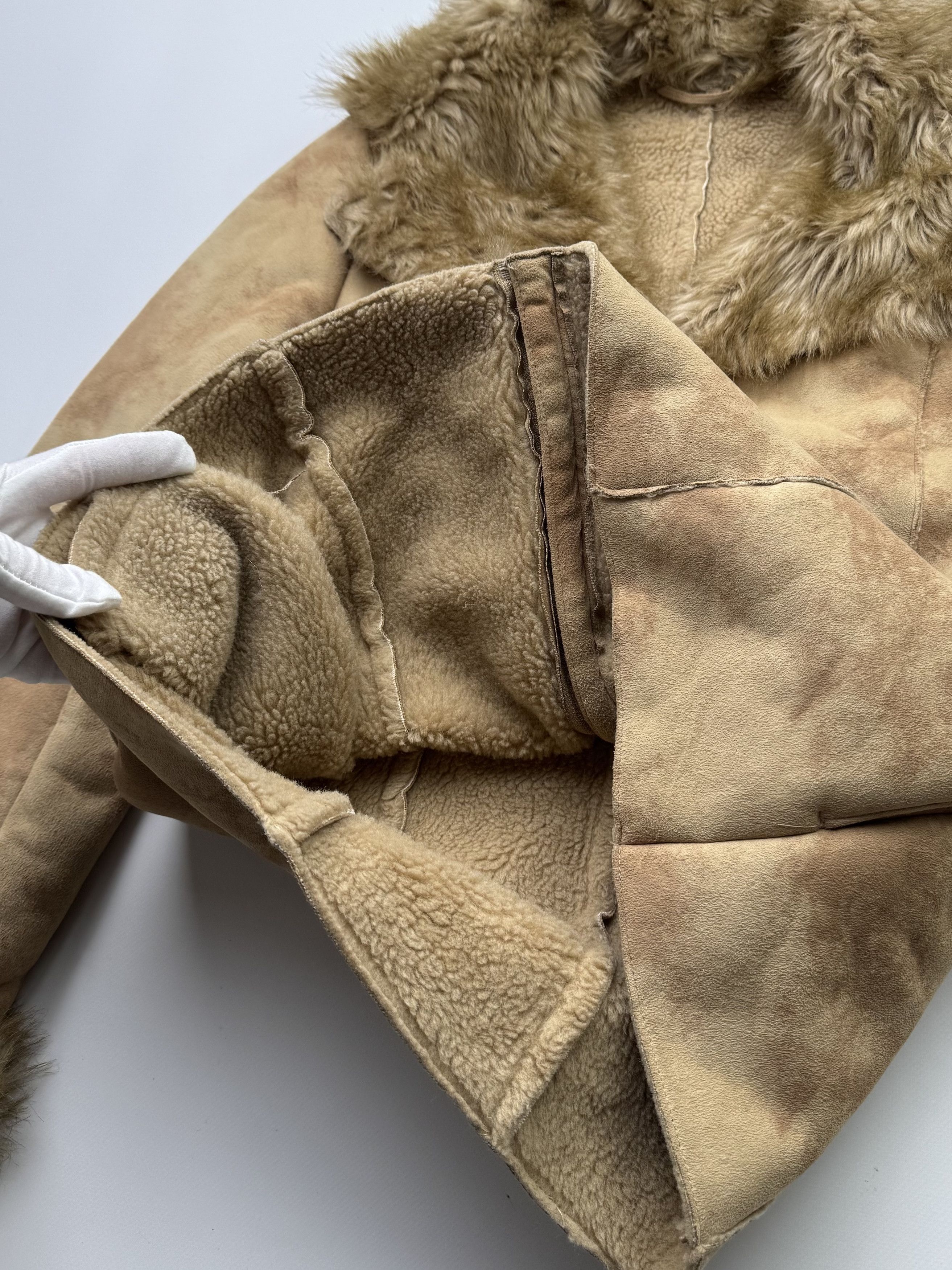 Vintage Vintage Faded Faux Sheepskin Coat B443(V502)E2 Size M / US 6-8 / IT 42-44 - 4 Thumbnail