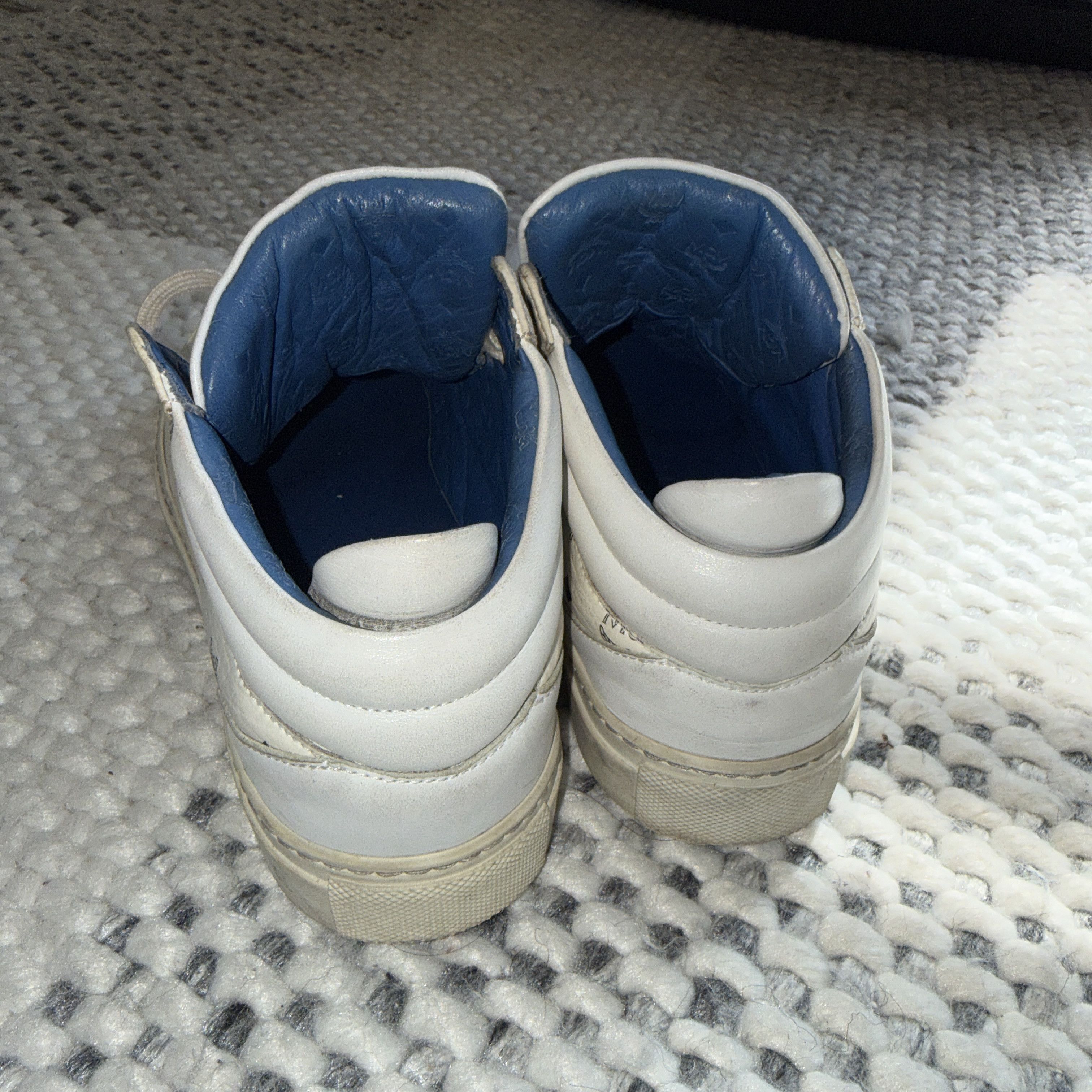 MCM MCM Carryover Mid Visetos Pebbled Leather Sneakers Size US 7 / IT 37 - 4 Thumbnail