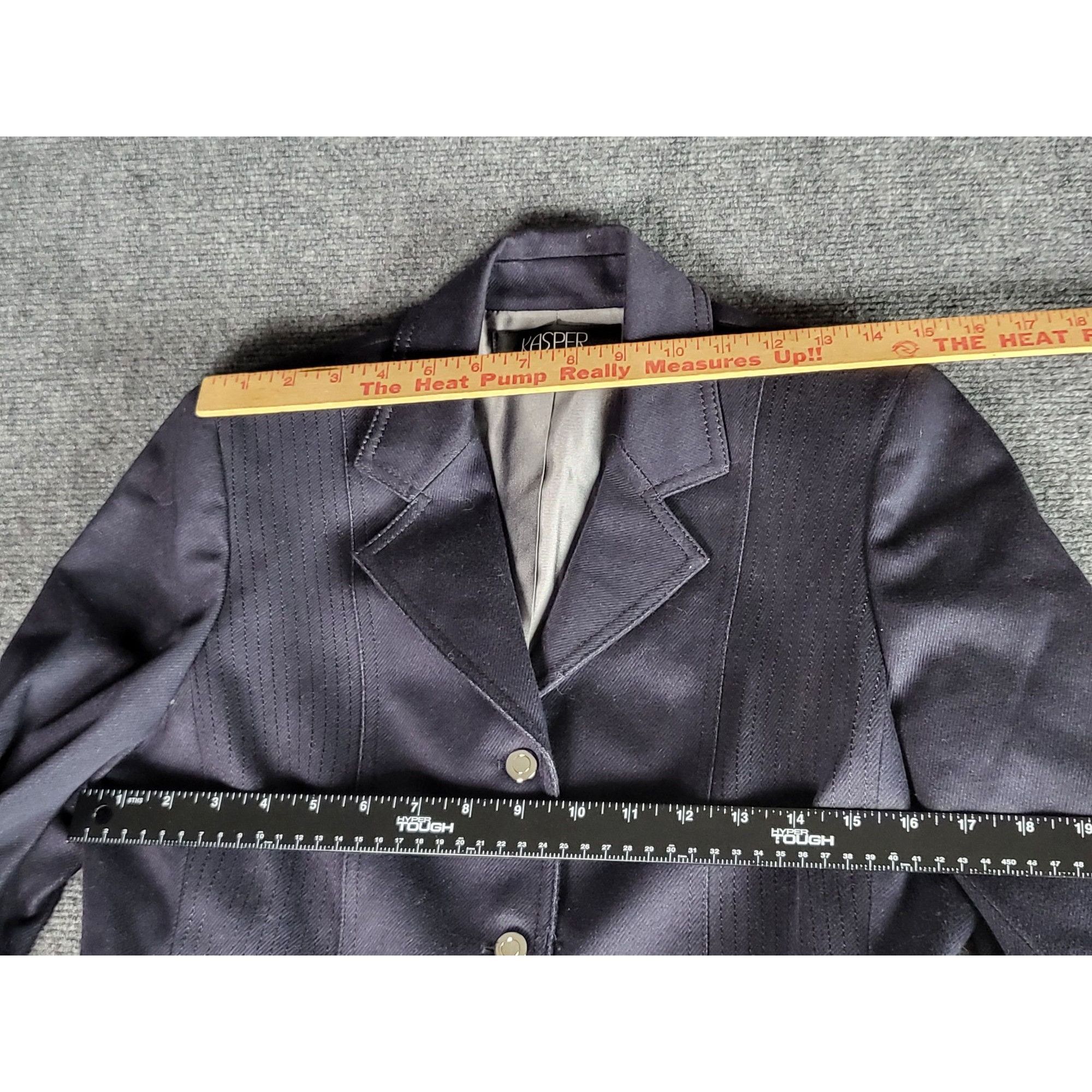 Kasper Vintage Kasper Pant Suit Women Sz 6 Black 3 Button Designer Size 28" / US 6 / IT 42 - 9 Thumbnail